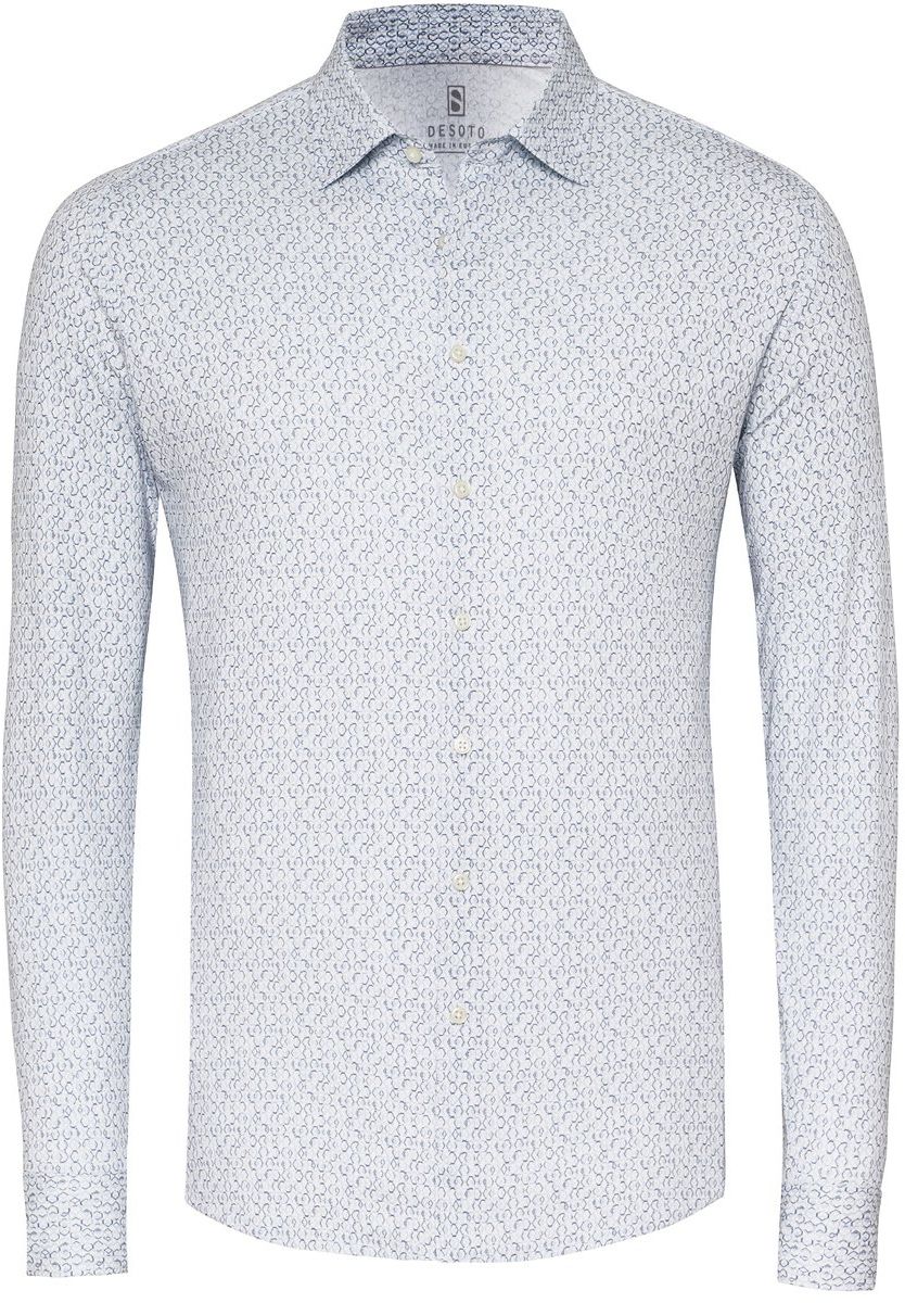 Desoto Shirt Timeless Elegance Print Blue  77128-3-152 order online | Suitable