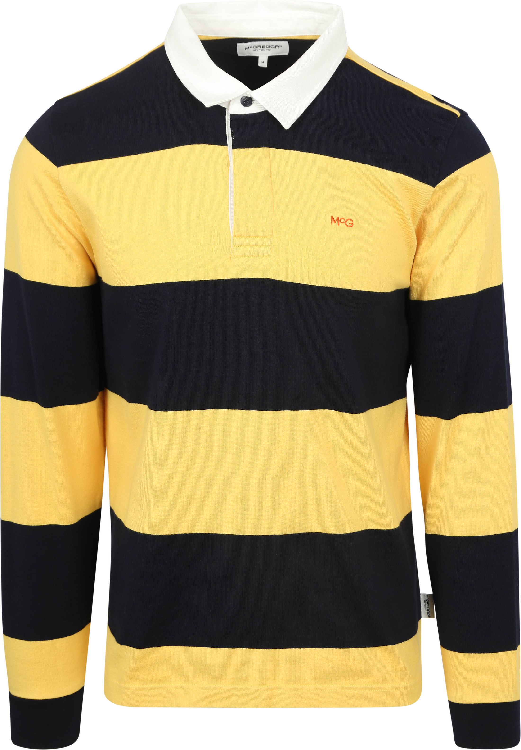 McGregor Rugbyshirt Stripe Navy Yellow MM242.8004.03-6000 order online | Suitable