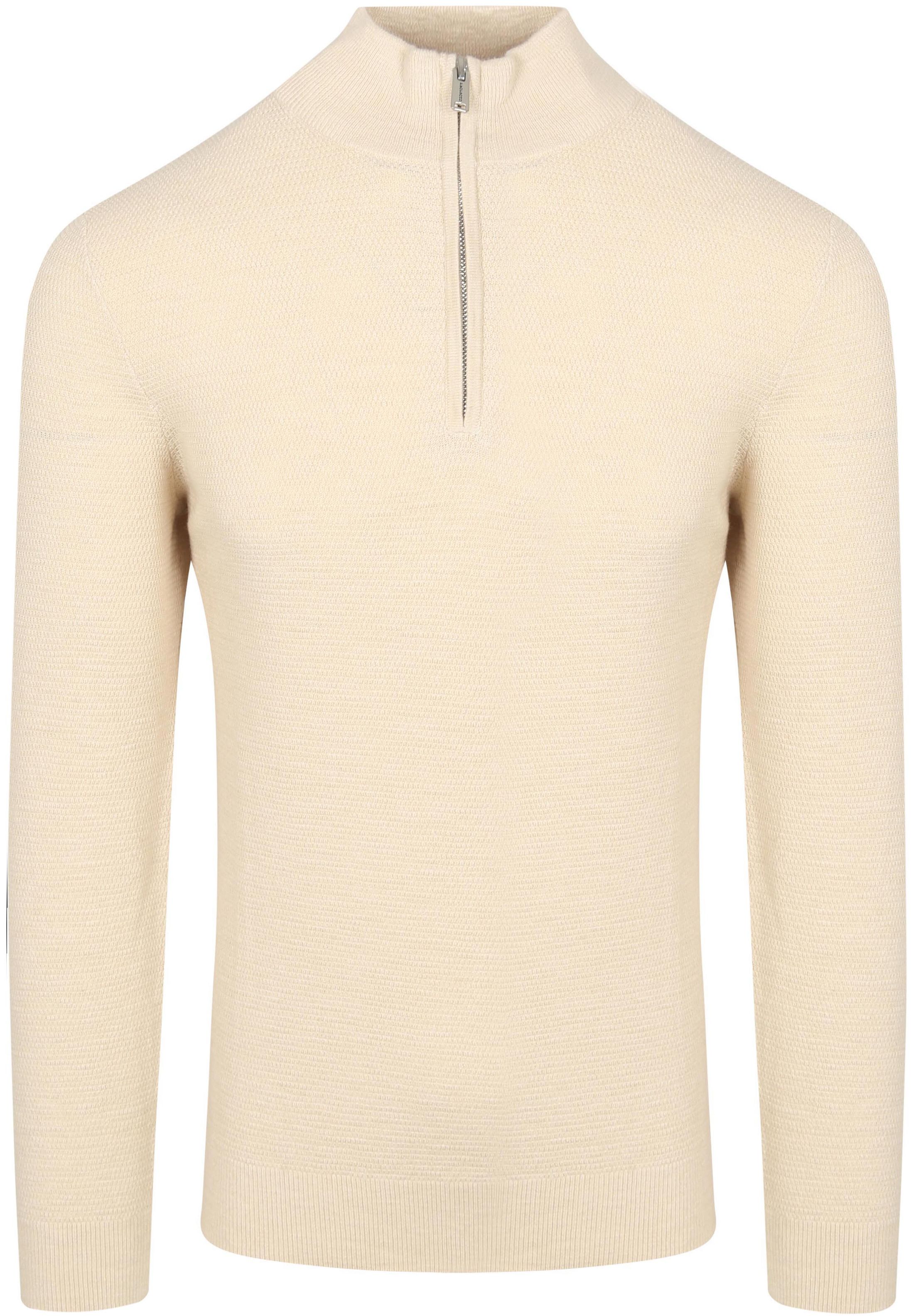 Profuomo Half Zip Pullover Structure Ecru PPVJ30007A-E order online | Suitable