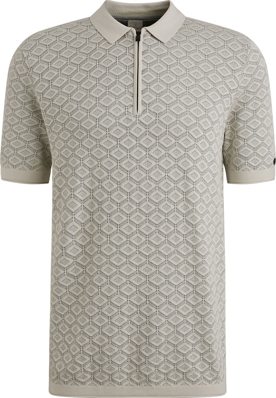 Cast Iron Half-Zip Polo Shirt Structure Ecru order online | CPSS2504886-7014 | Suitable Lithuania
