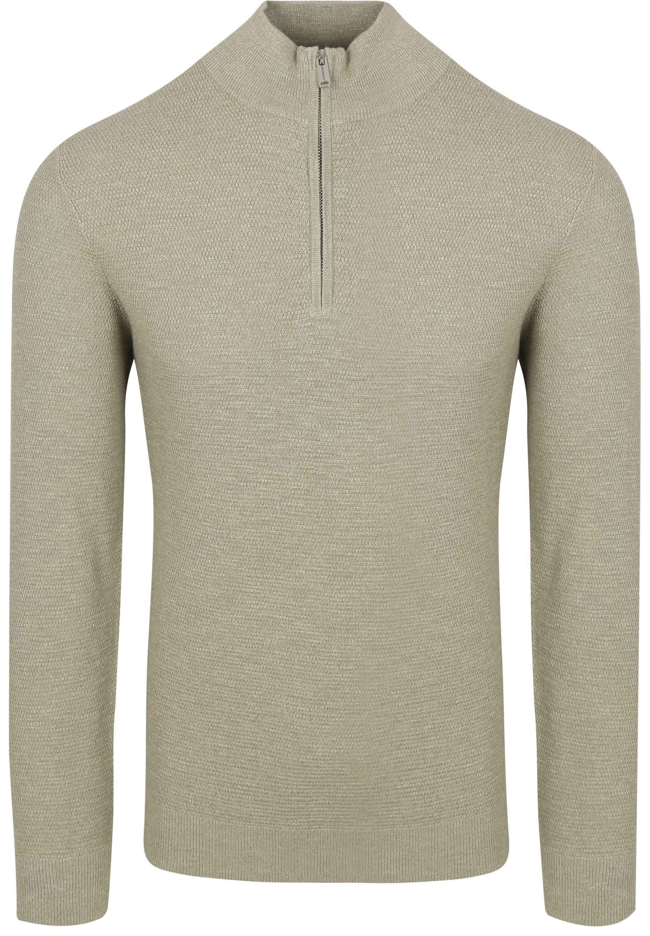 Profuomo Half Zip Pullover Structure Mid Green PPVJ30007D-Z2 order online | Suitable