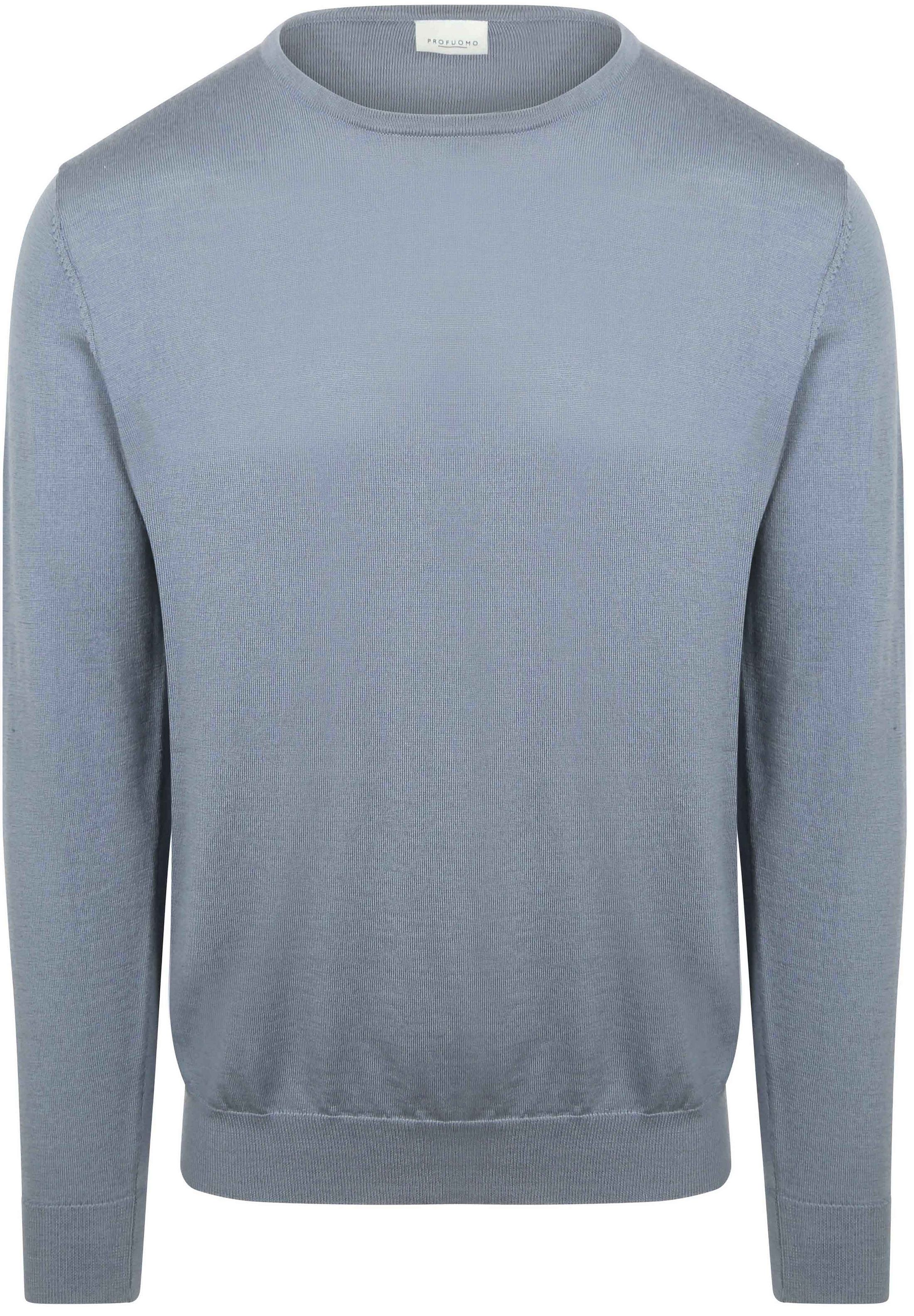 Profuomo Pullover Merino Wool Blue order online | Suitable
