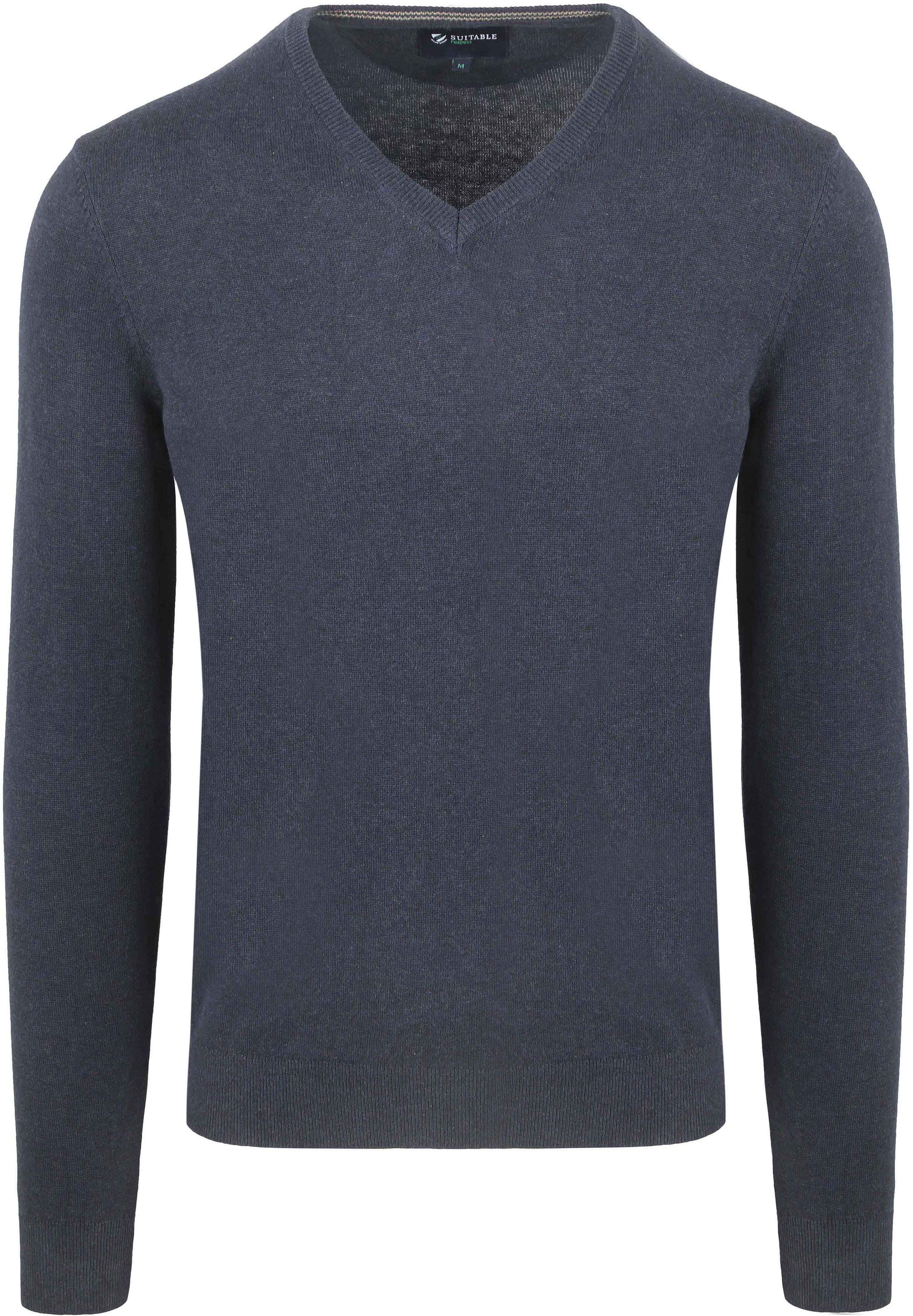 Suitable Respect Vinir Pullover Melange Navy RSP-24PUV-NA kopen | Suitable