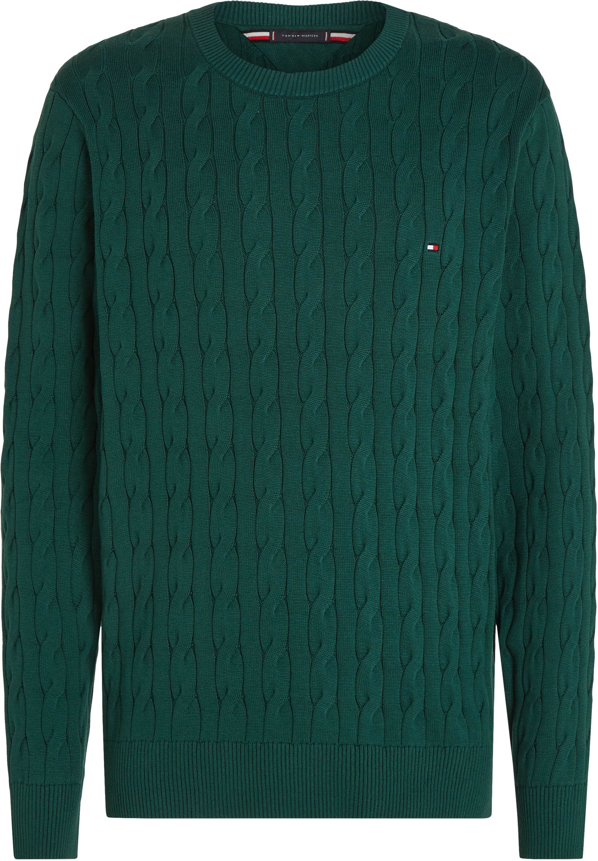 Tommy Hilfiger Pullover Cable Dark Green MW0MW33132-L6K order online | Suitable