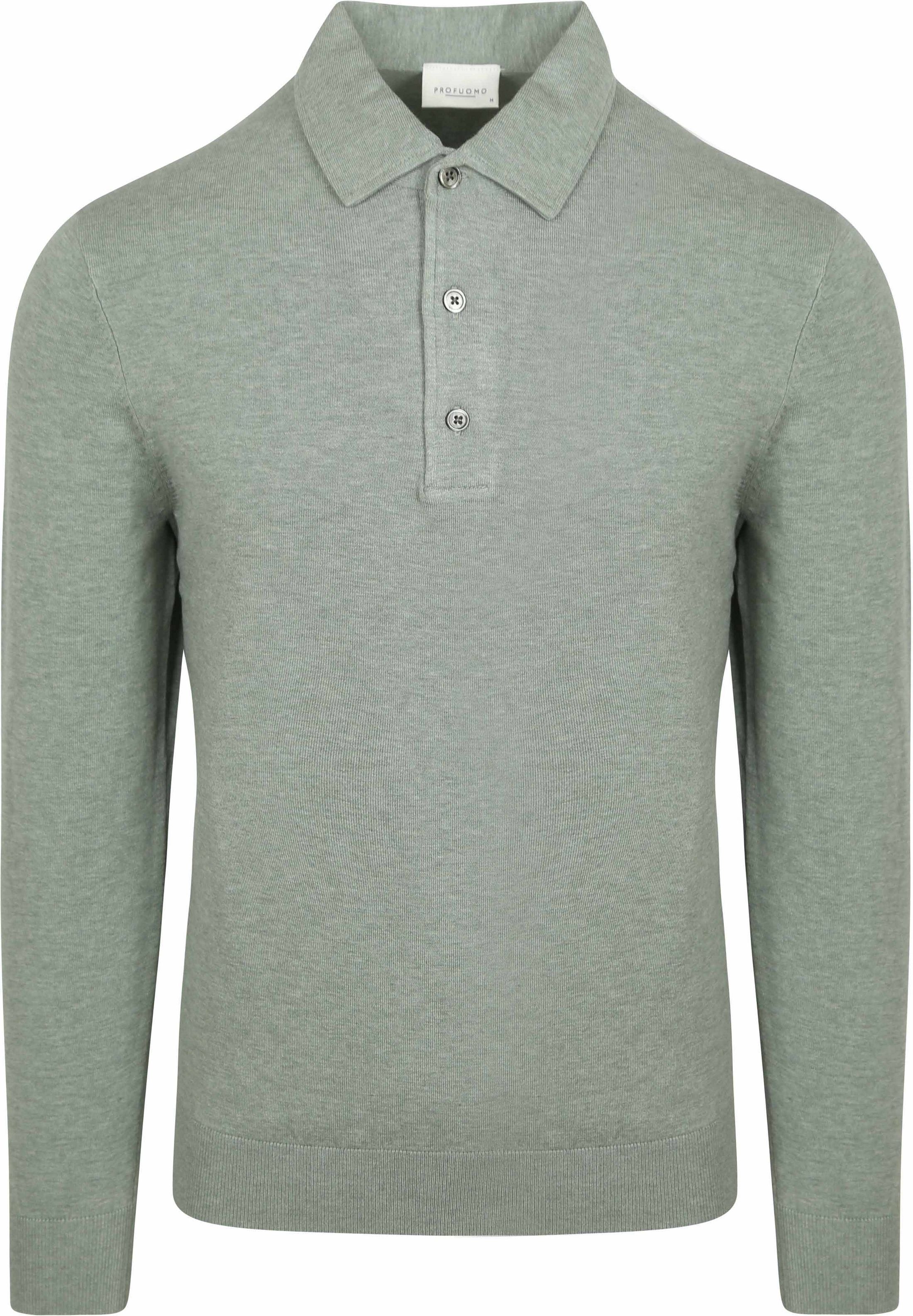 Profuomo Longsleeve Polo Luxury Basic Vert commander en ligne | PPWJ10002E-Z | Suitable Luxembourg