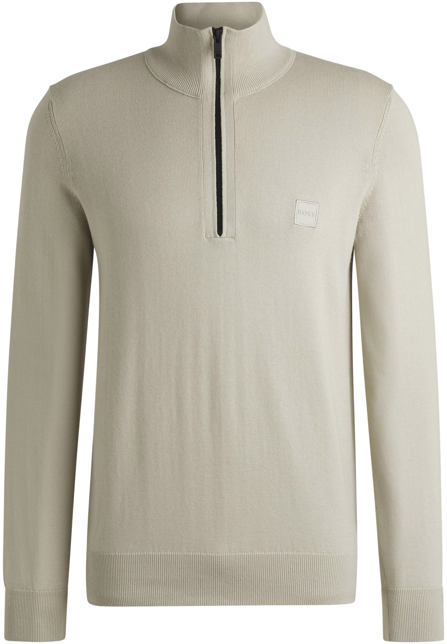 BOSS Kanobix Half Zip Sweater Ecru 50527585-271 order online | Suitable