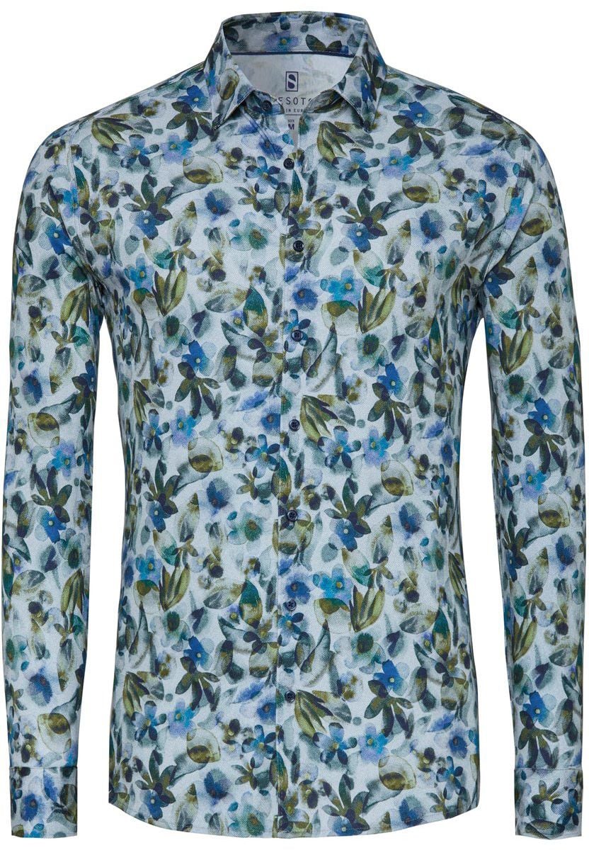 Desoto Chemise Impression Fleurs Bleu 88228-3-656 commander en ligne | Suitable