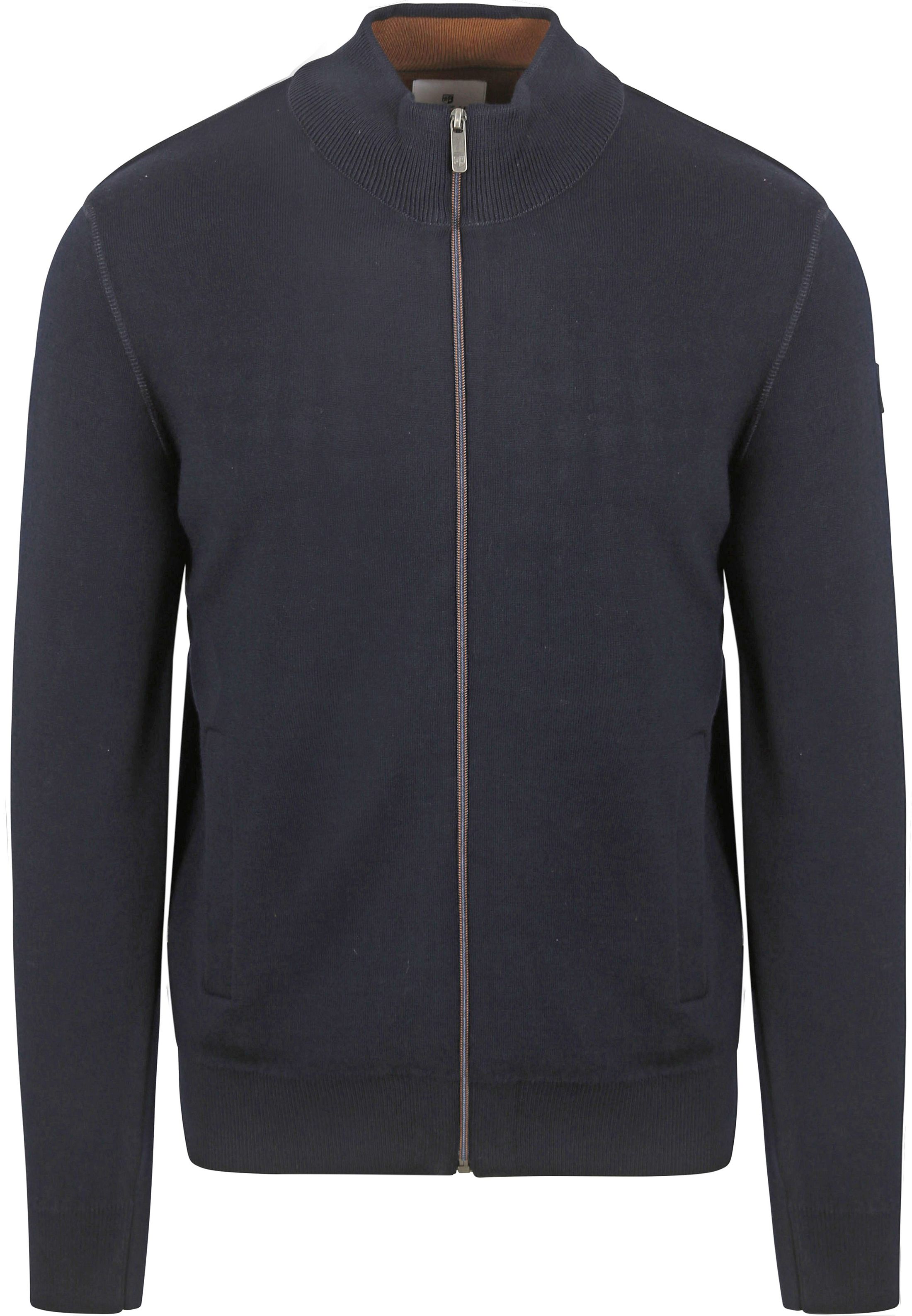State Of Art Cardigan Fine Contrast Wool Blend Navy 16124036-5984 order online | Suitable