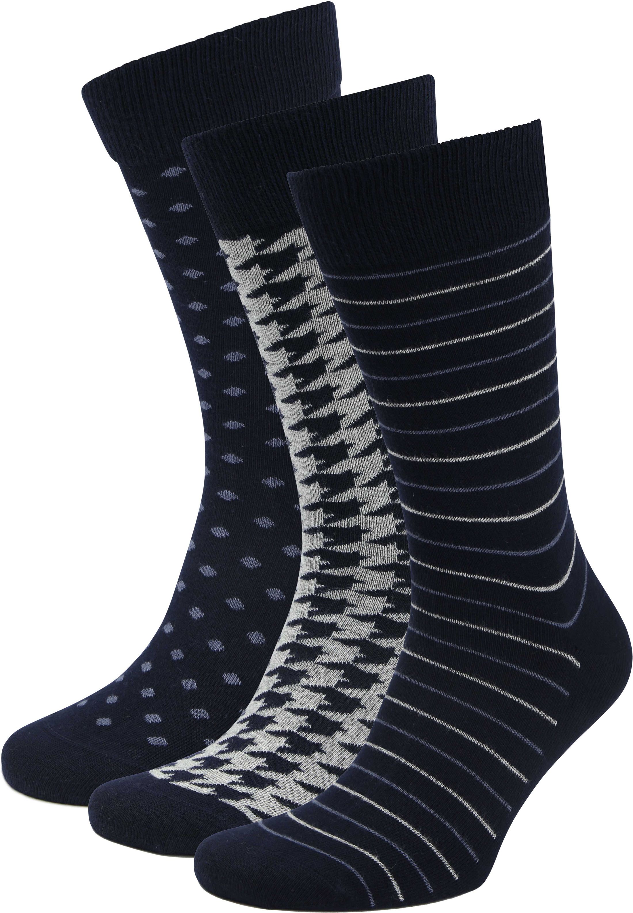 Suitable Socks 3-Pack Print Navy Blue Dark Blue size 42-46 product