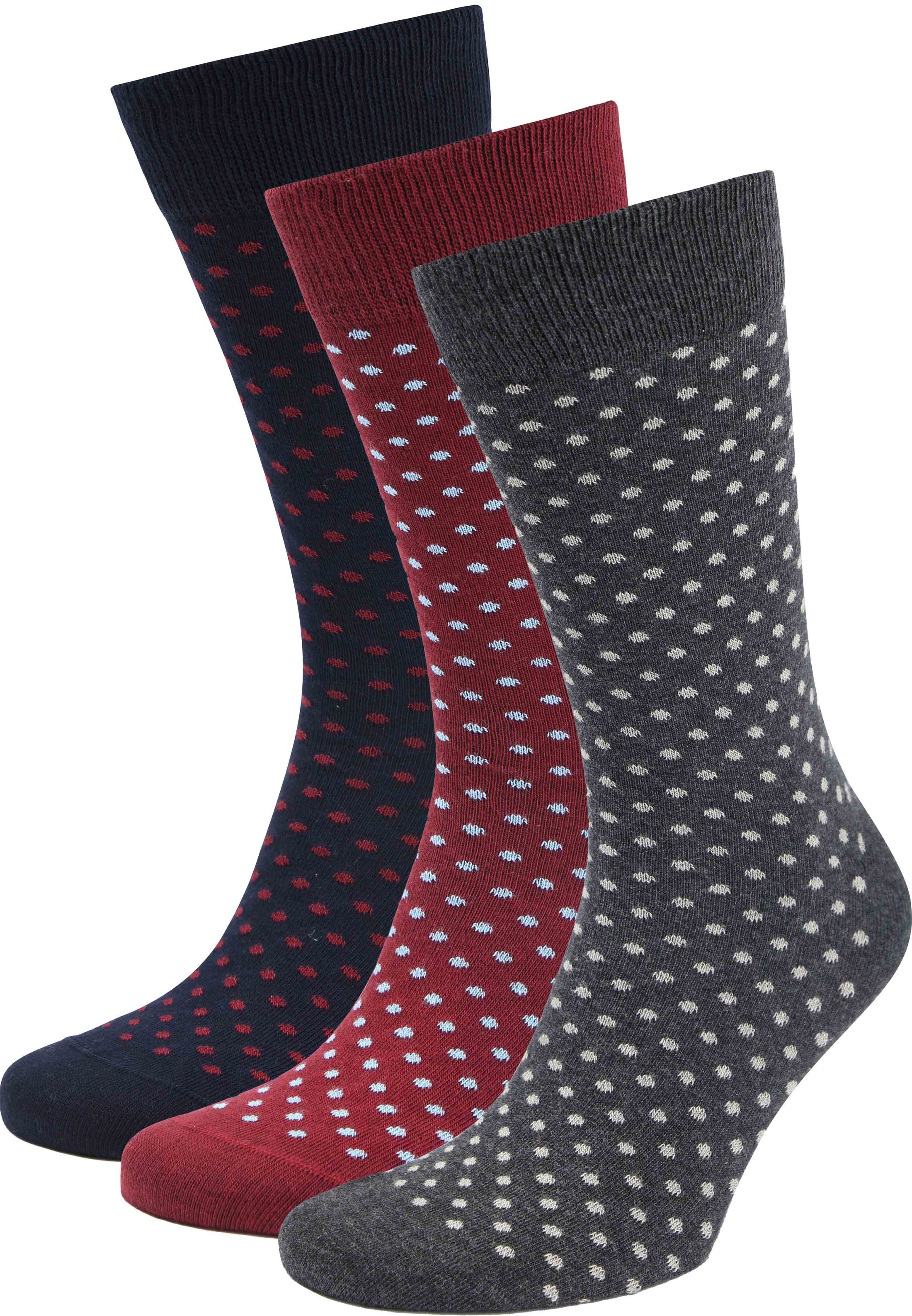 Suitable Socks 3-Pack Dots Blue Dark Blue Multicolour size 42-46 product
