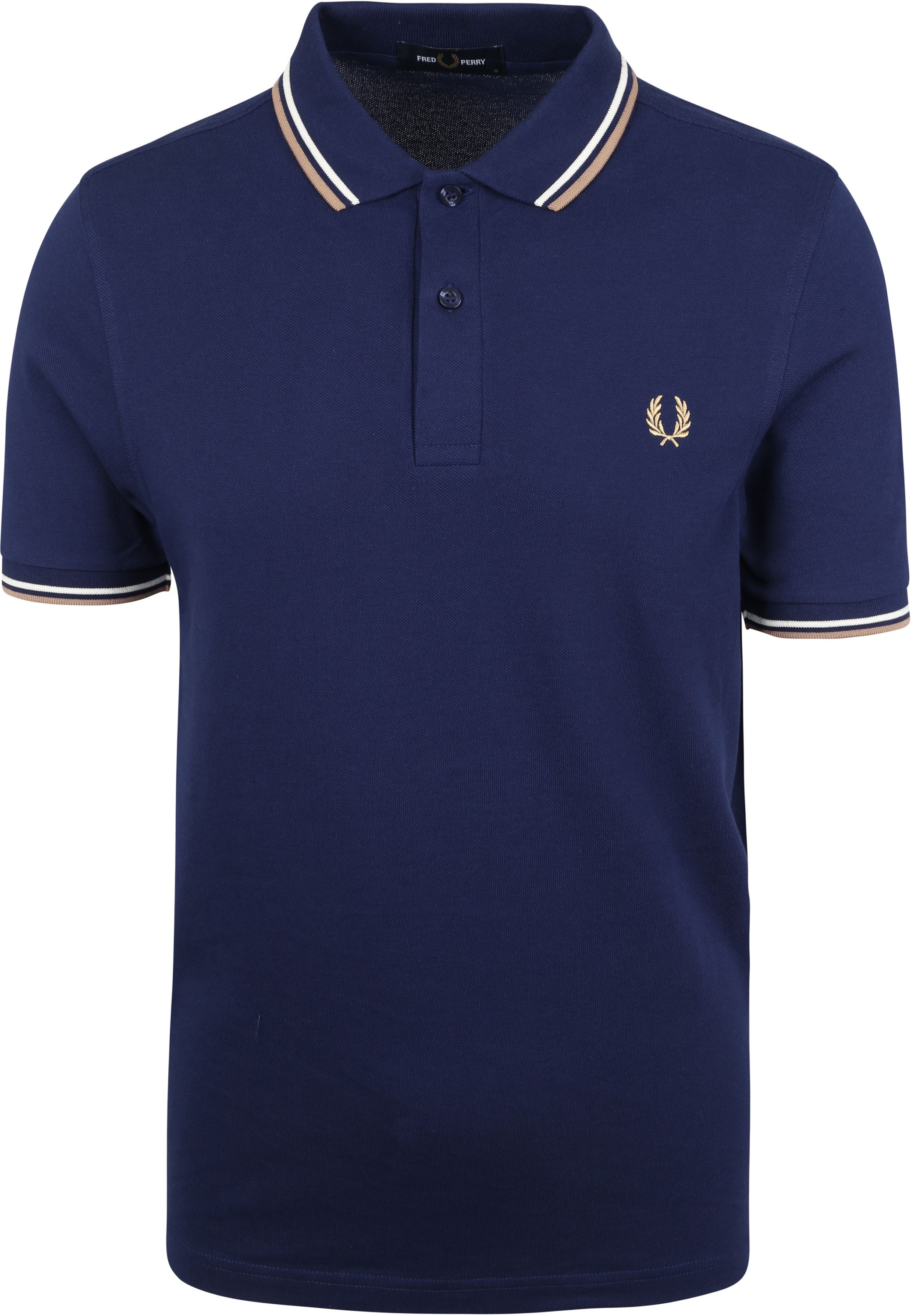Fred Perry Polo Shirt Twin Tipped M3600 Navy Dark Blue Blue size L