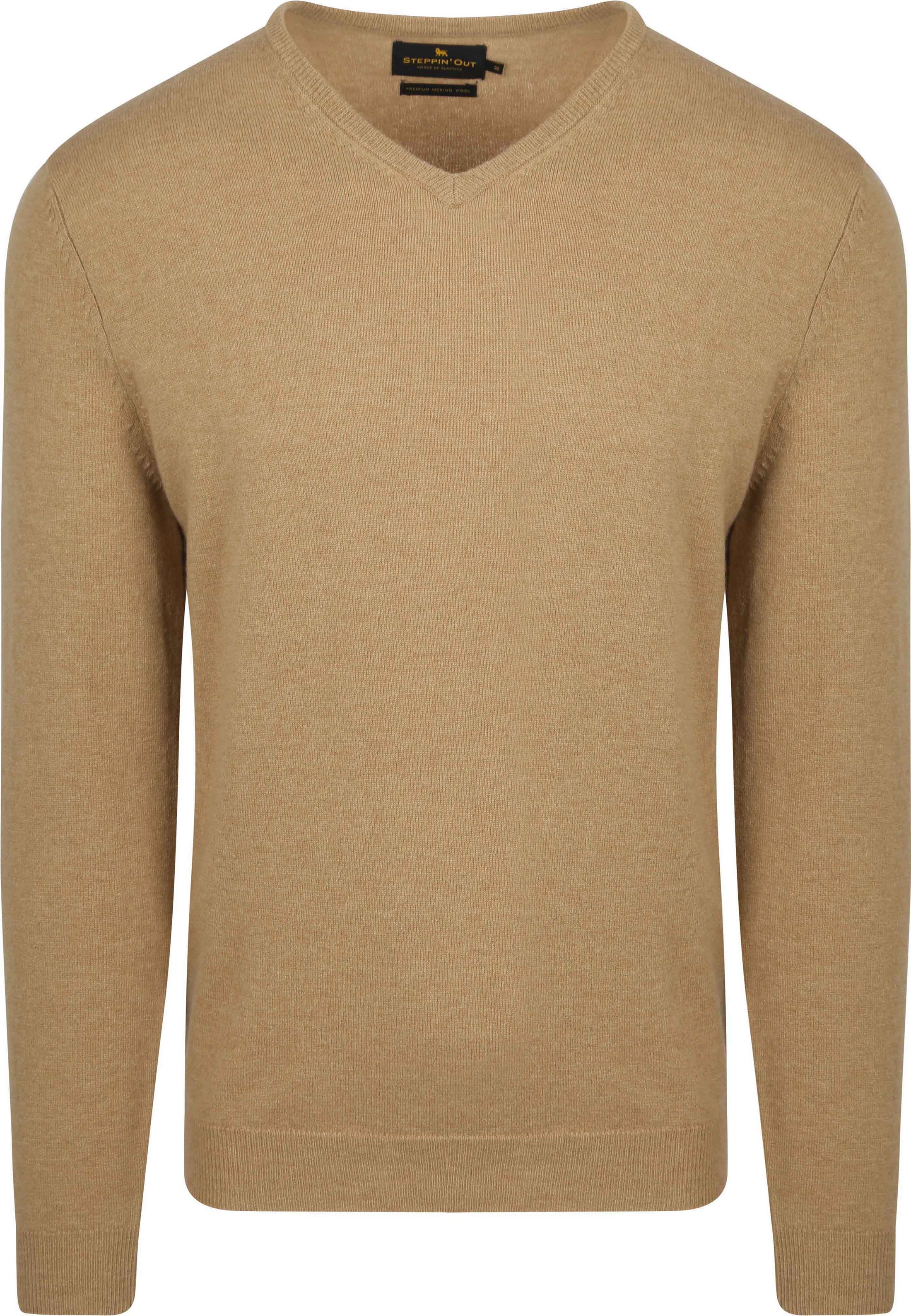 Steppin' Out Pullover V-Neck Merino Wool Beige SM1201.0003-3201 order online | Suitable