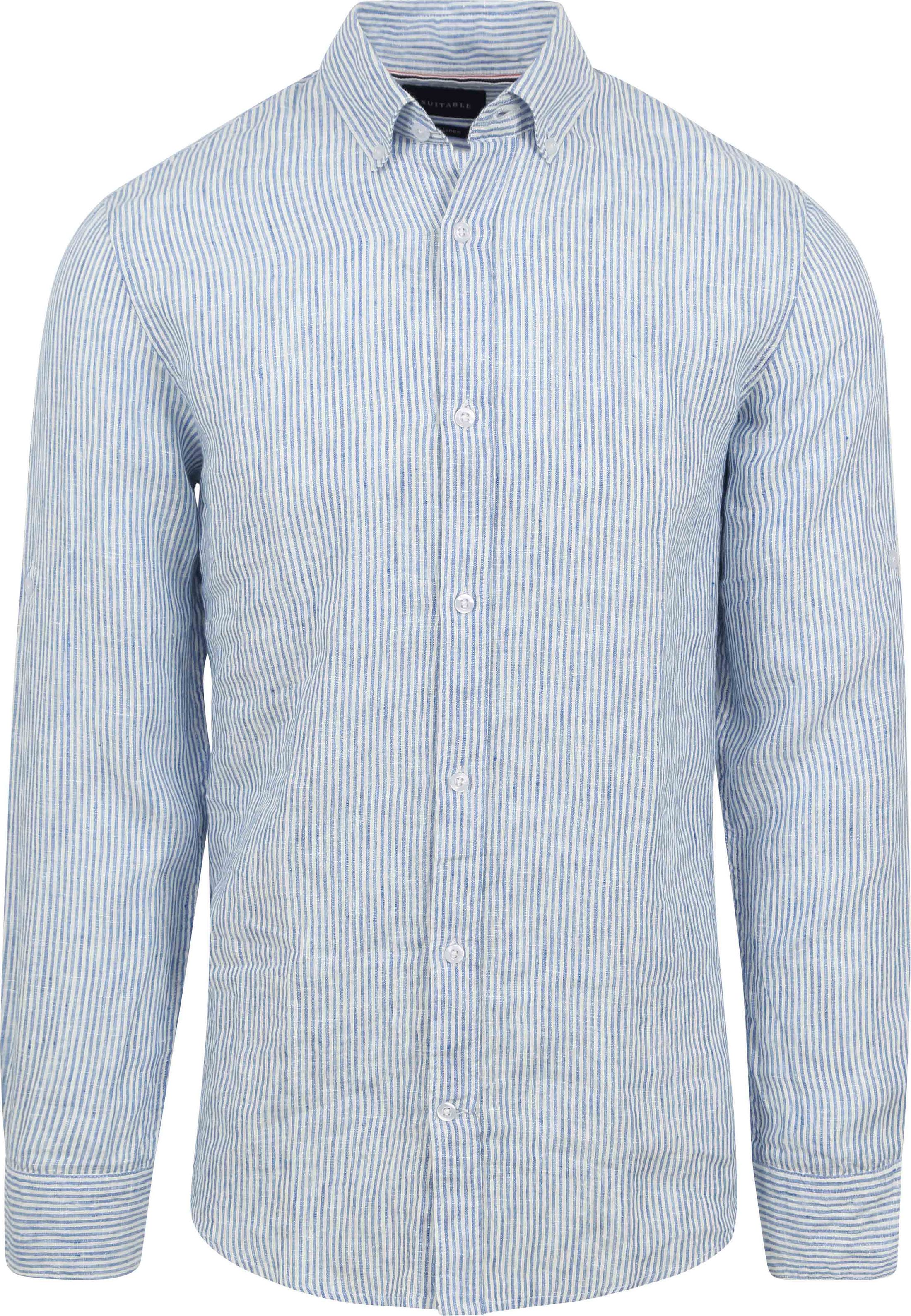 Suitable Chemise Lin Rayures Bleu Clair SH-LIN-WASH -24.01 commander en ligne | Suitable