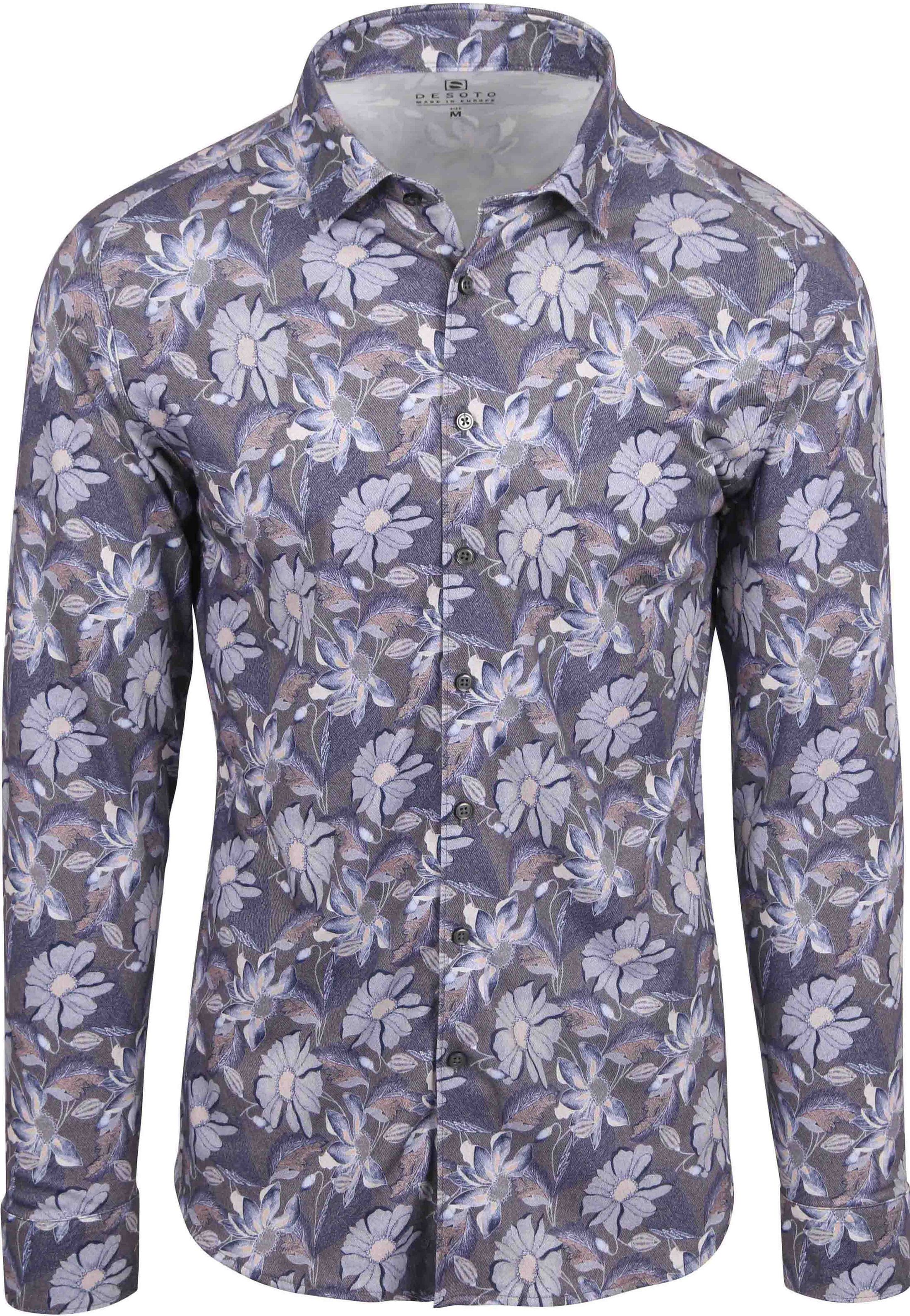 Desoto Shirt Timeless Elegance Print Flowers Blue 77228-3-581 order online | Suitable