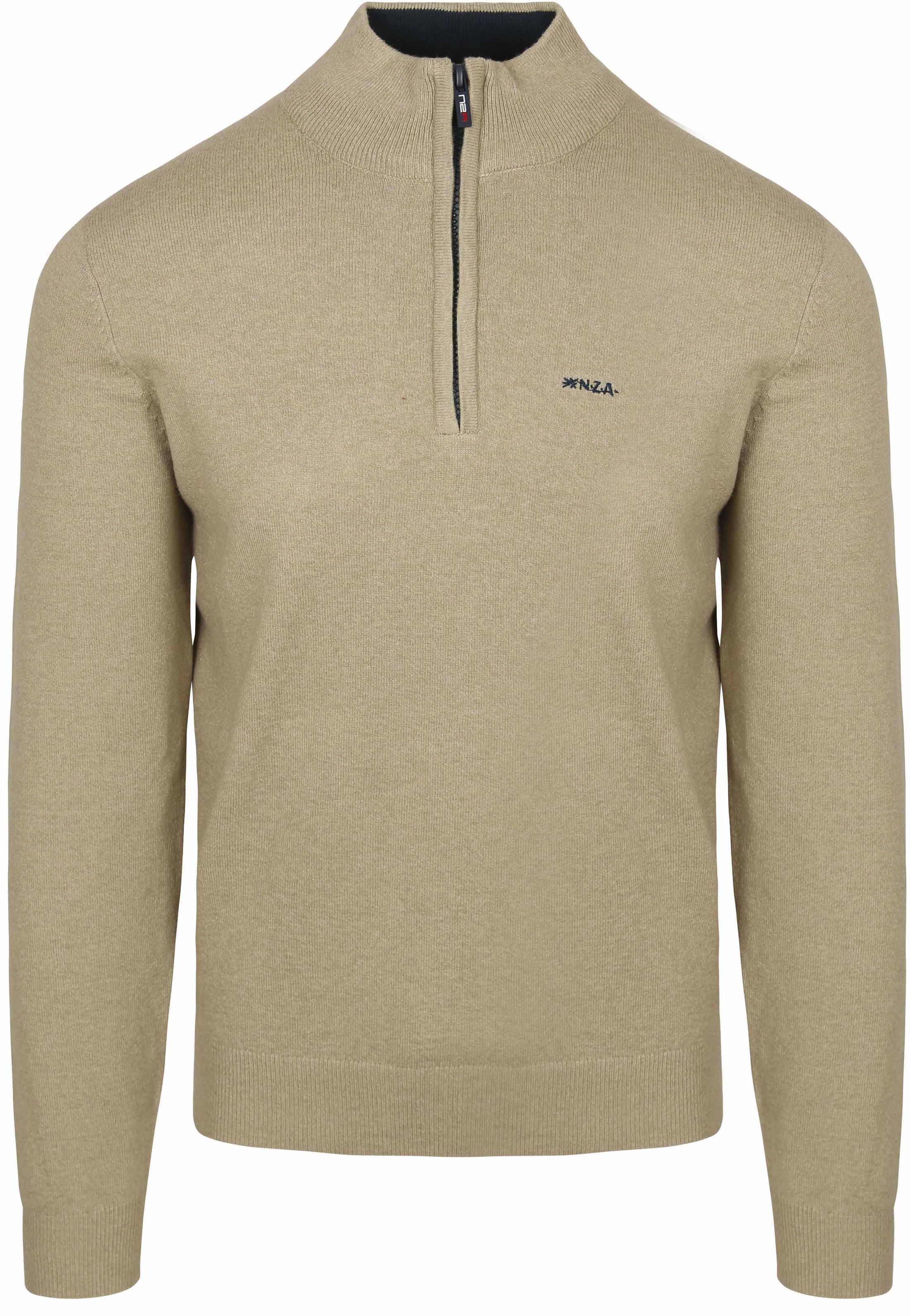 NZA Half Zip Sweater Christopher Melange Warm Beige order online | Suitable