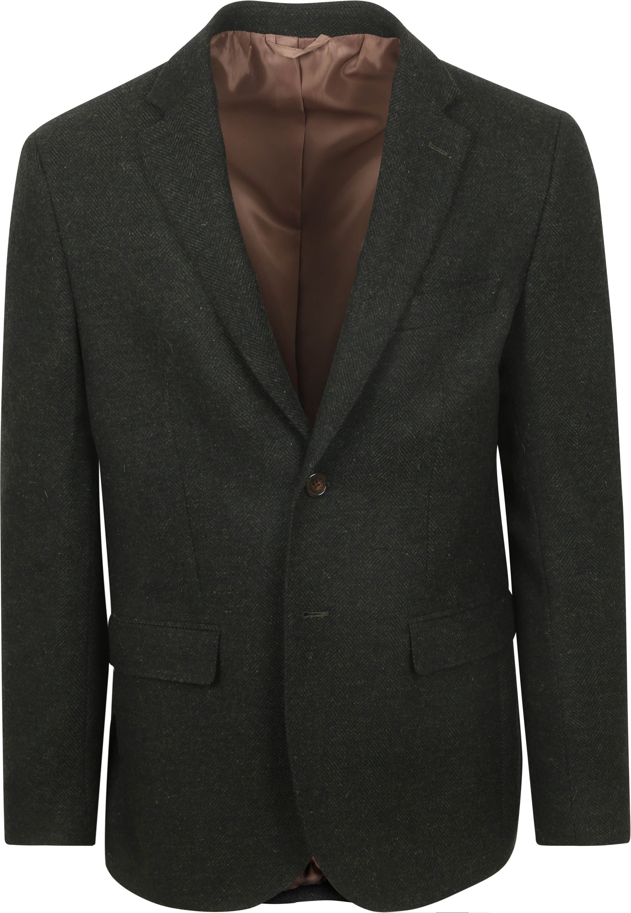 Suitable Blazer Herringbone Merino Wool Dark Green BL-HERR-STBL-25.01 order online | Suitable