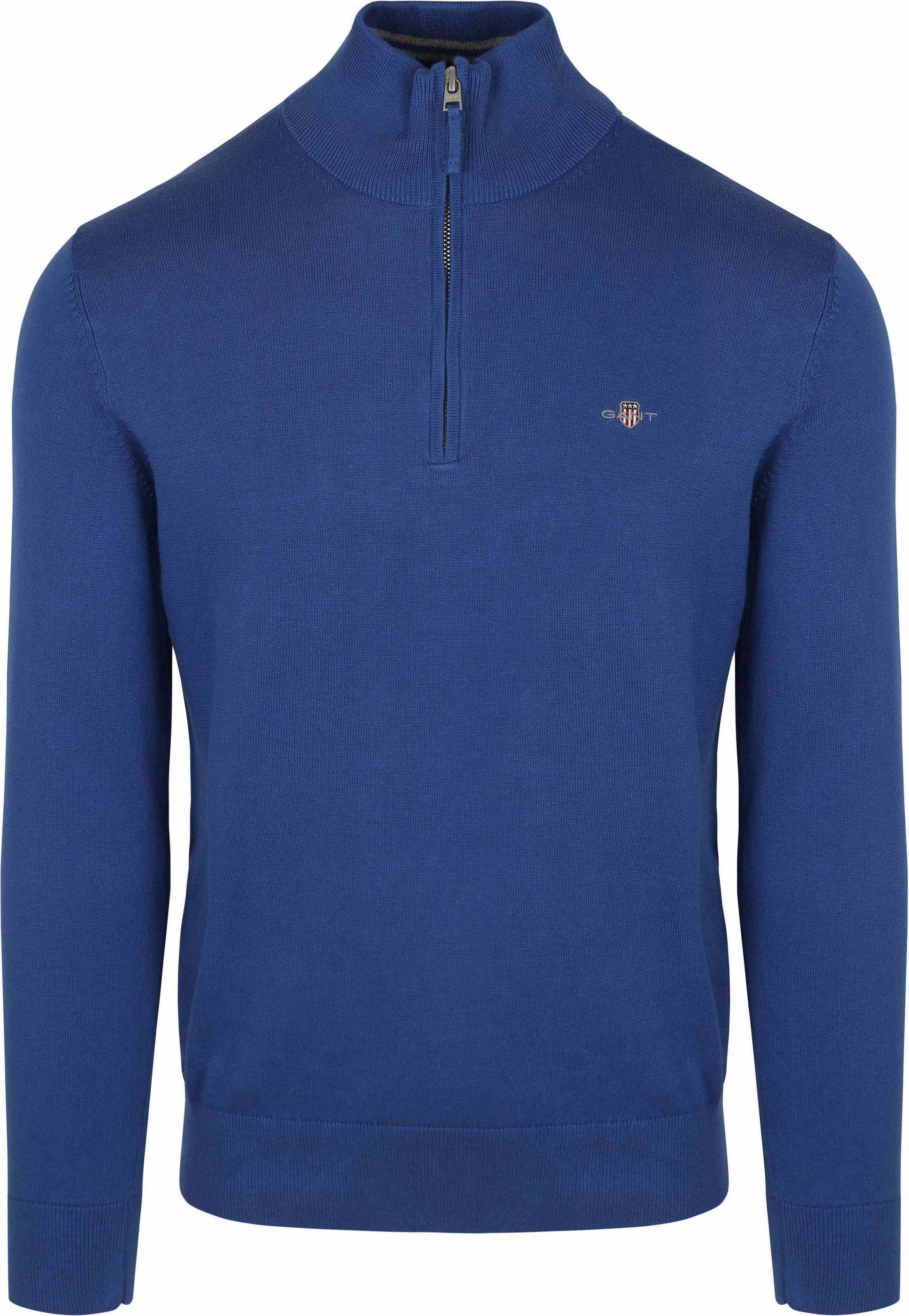 Gant Half Zip Pullover Mid Blue 8030564-407 order online | Suitable