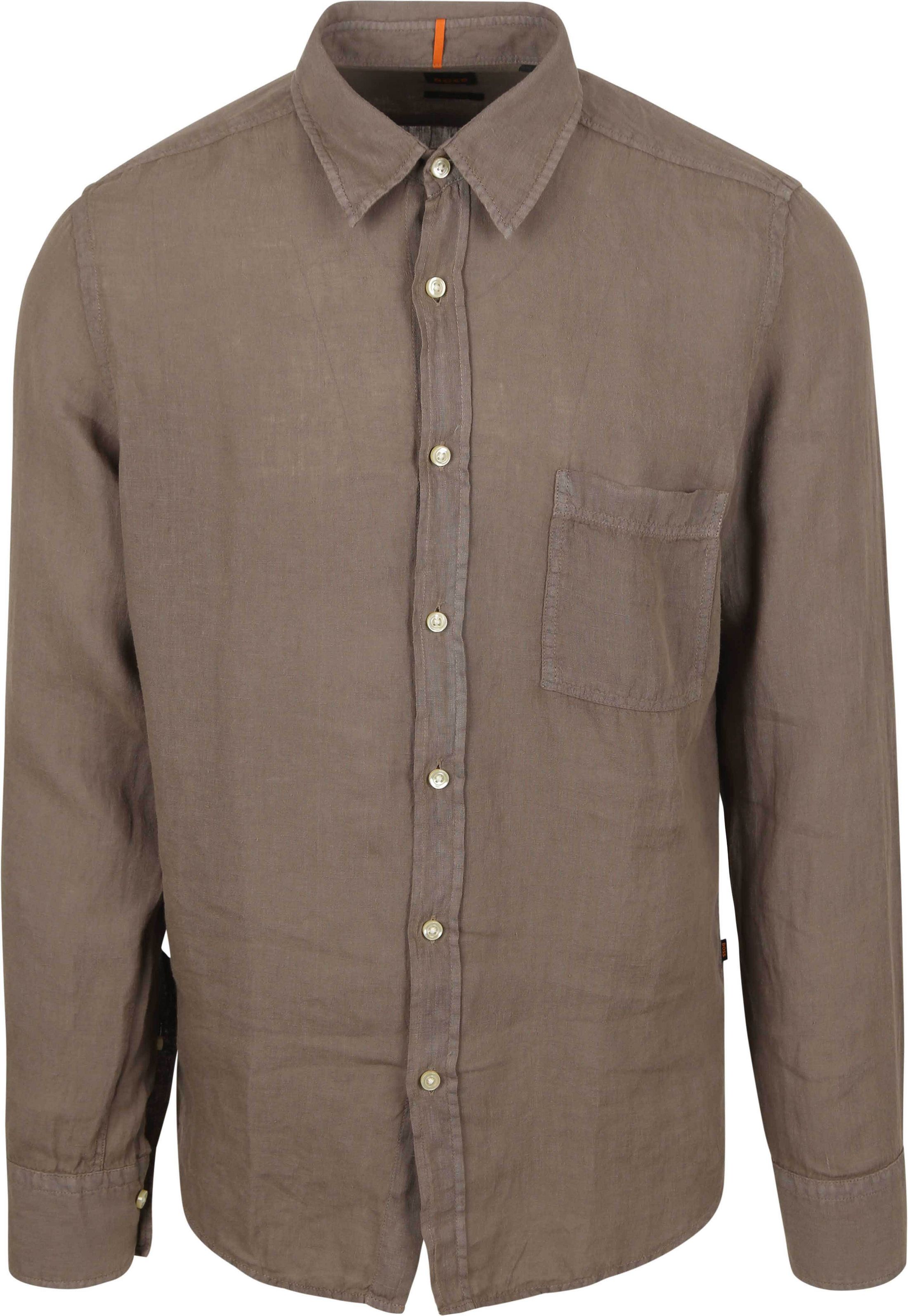 BOSS Relegant Shirt Linen Taupe order online | 50537381-294 | Suitable Lithuania