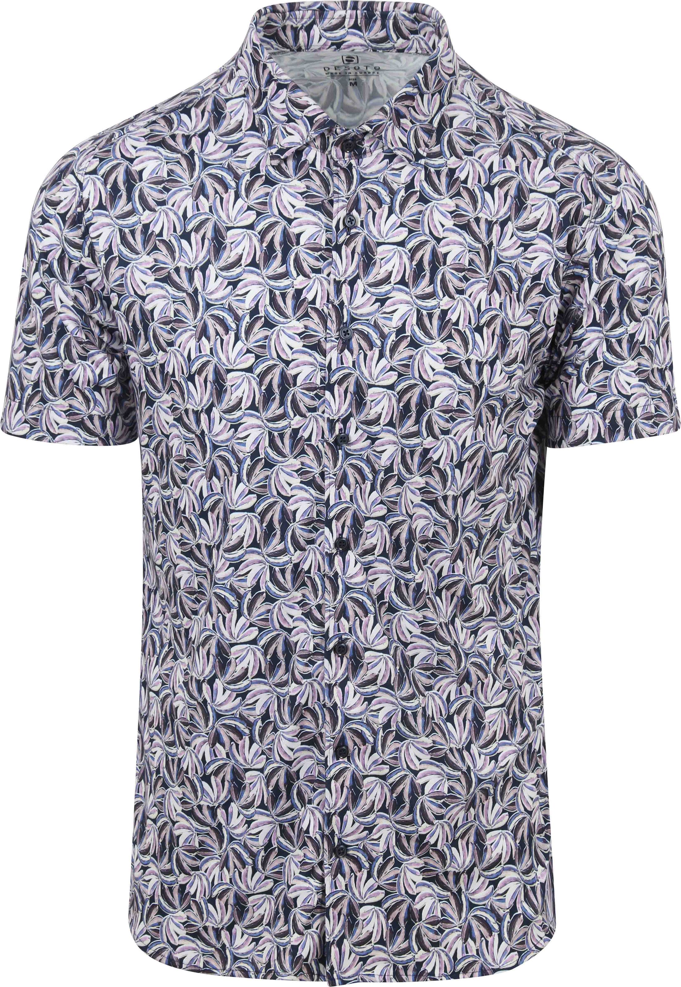 Desoto Short Sleeve Jersey Shirt Floral Print Purple order online | 73032-3-148 | Suitable Lithuania