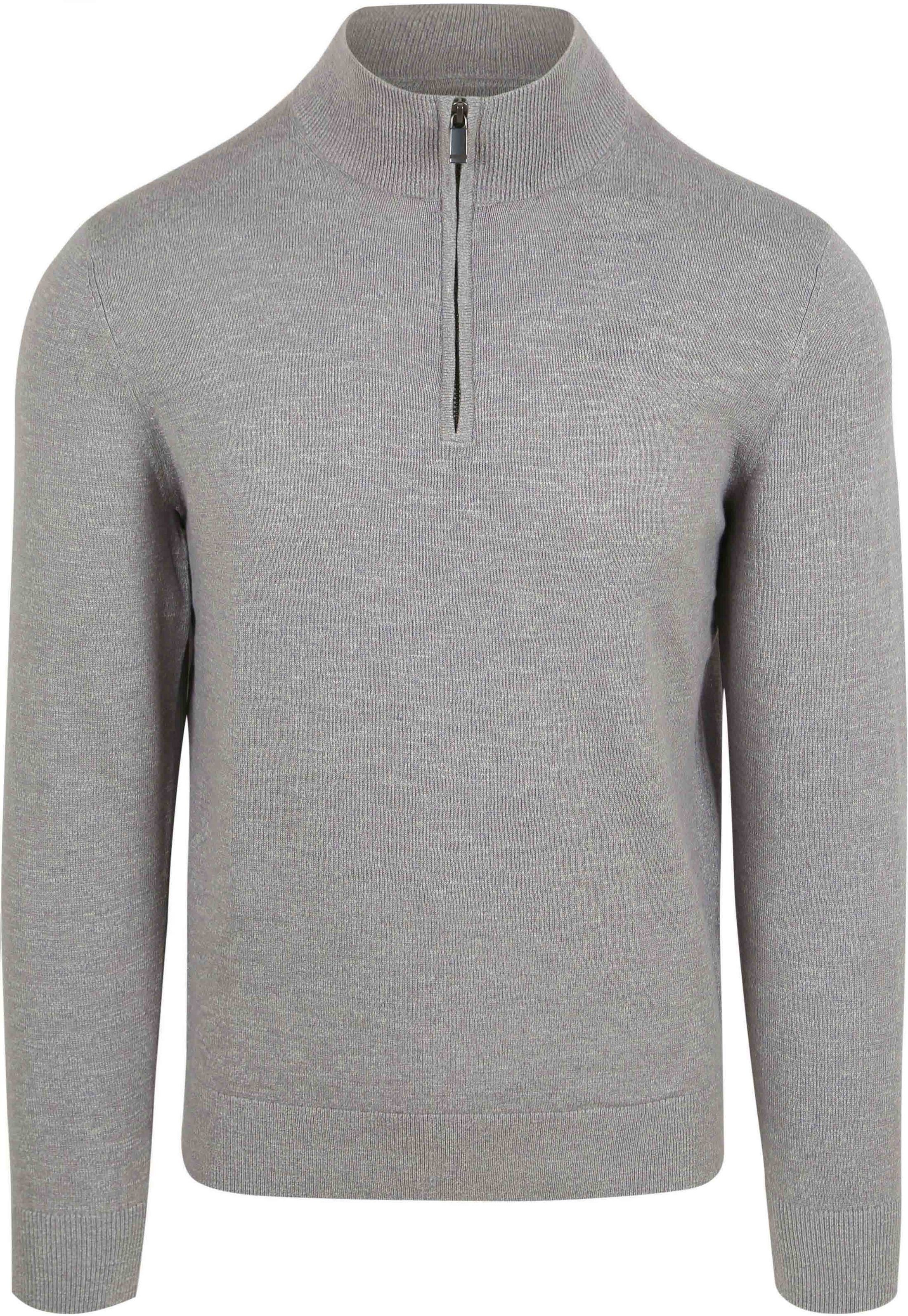 Suitable Slub Yarn Half Zip Pullover Grau PU-MO-SLUBPLAIN-25.03 Grey kaufen | Suitable