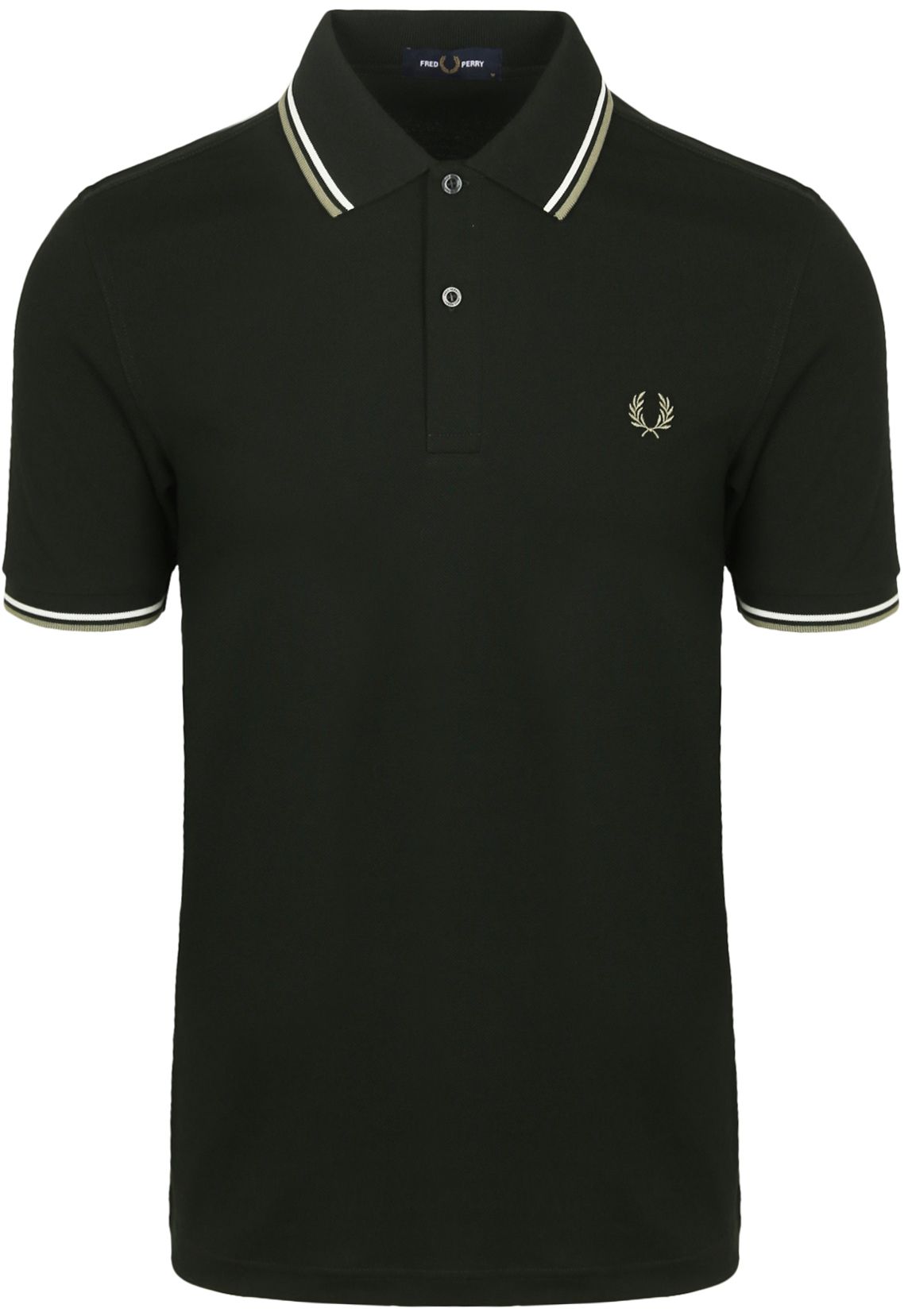  Fred Perry Polo Twin Tipped M3600 Donkergroen M3600-Y65 kopen | Suitable