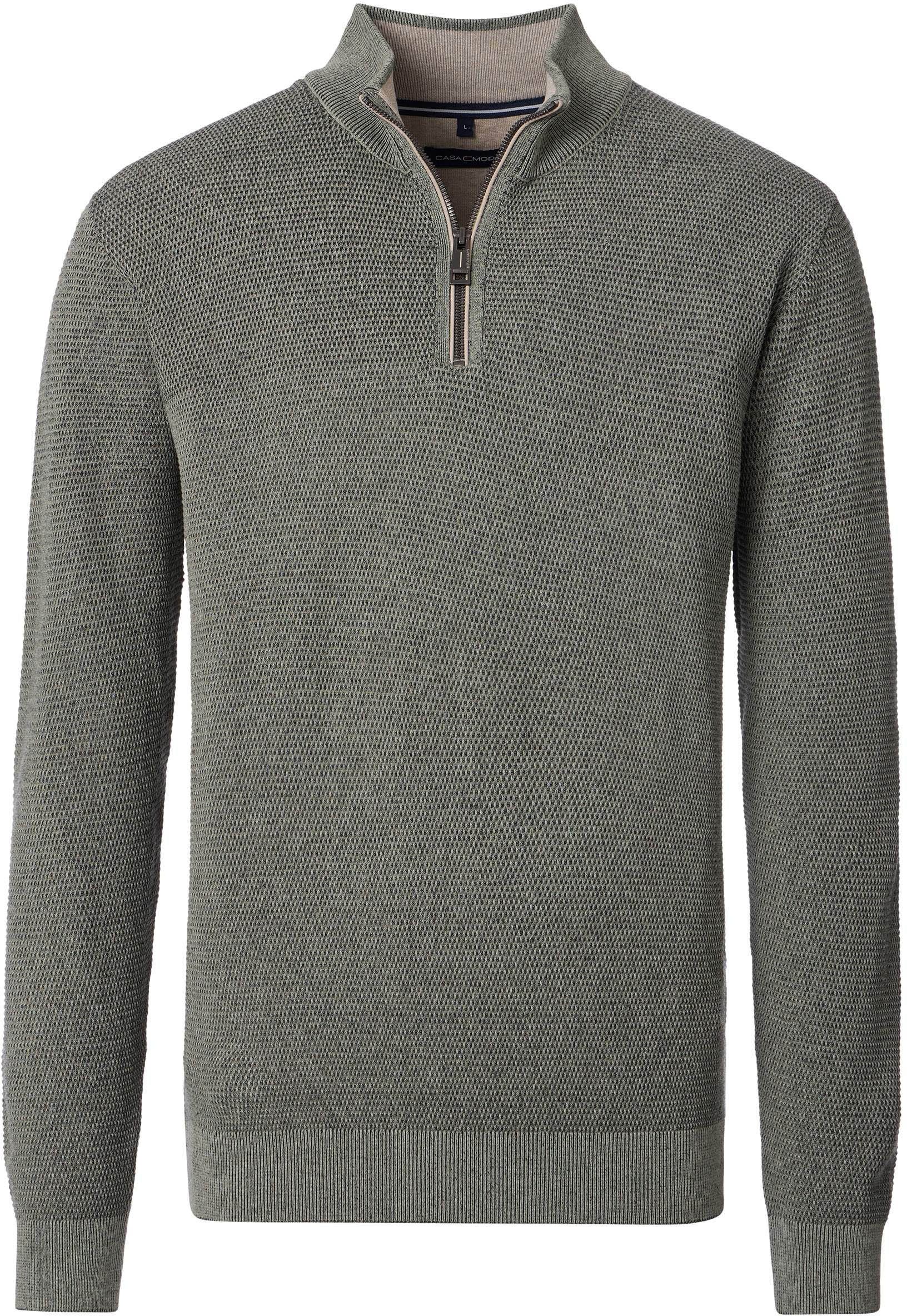 Casa Moda Halfzip Pullover Structure Green order online | 454479000-381 | Suitable Lithuania