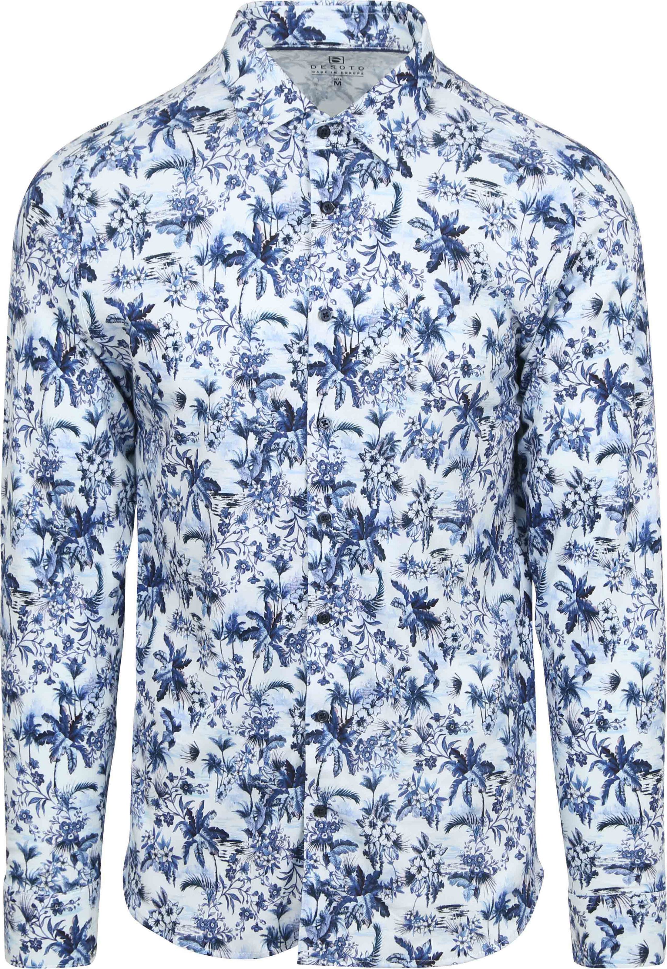 DESOTO Hemd Druck Blumen Blau kaufen | 81028-3-521 | Suitable