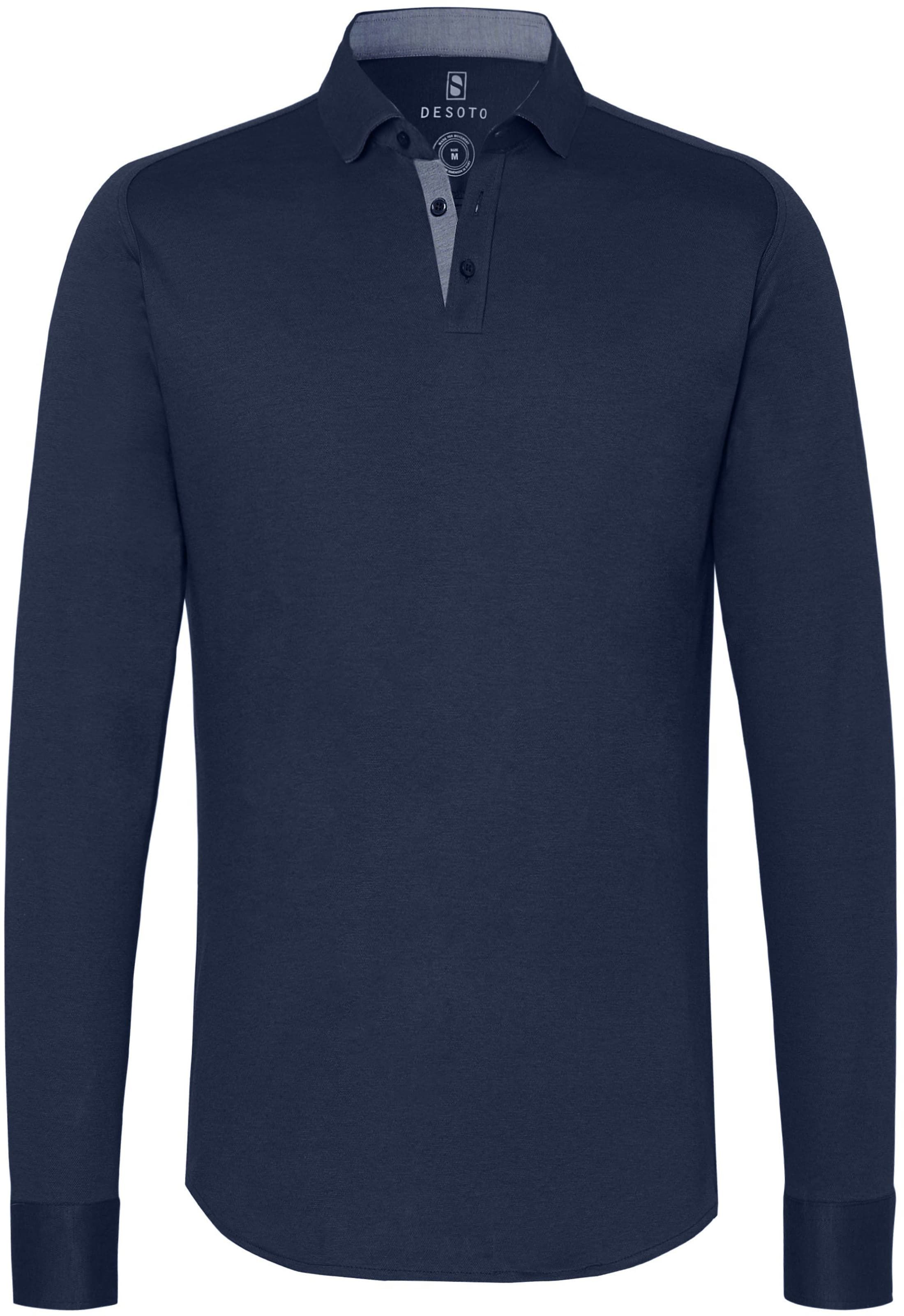 Desoto Polo Shirt New Hai Non-Iron Dark Dark Blue Blue size S
