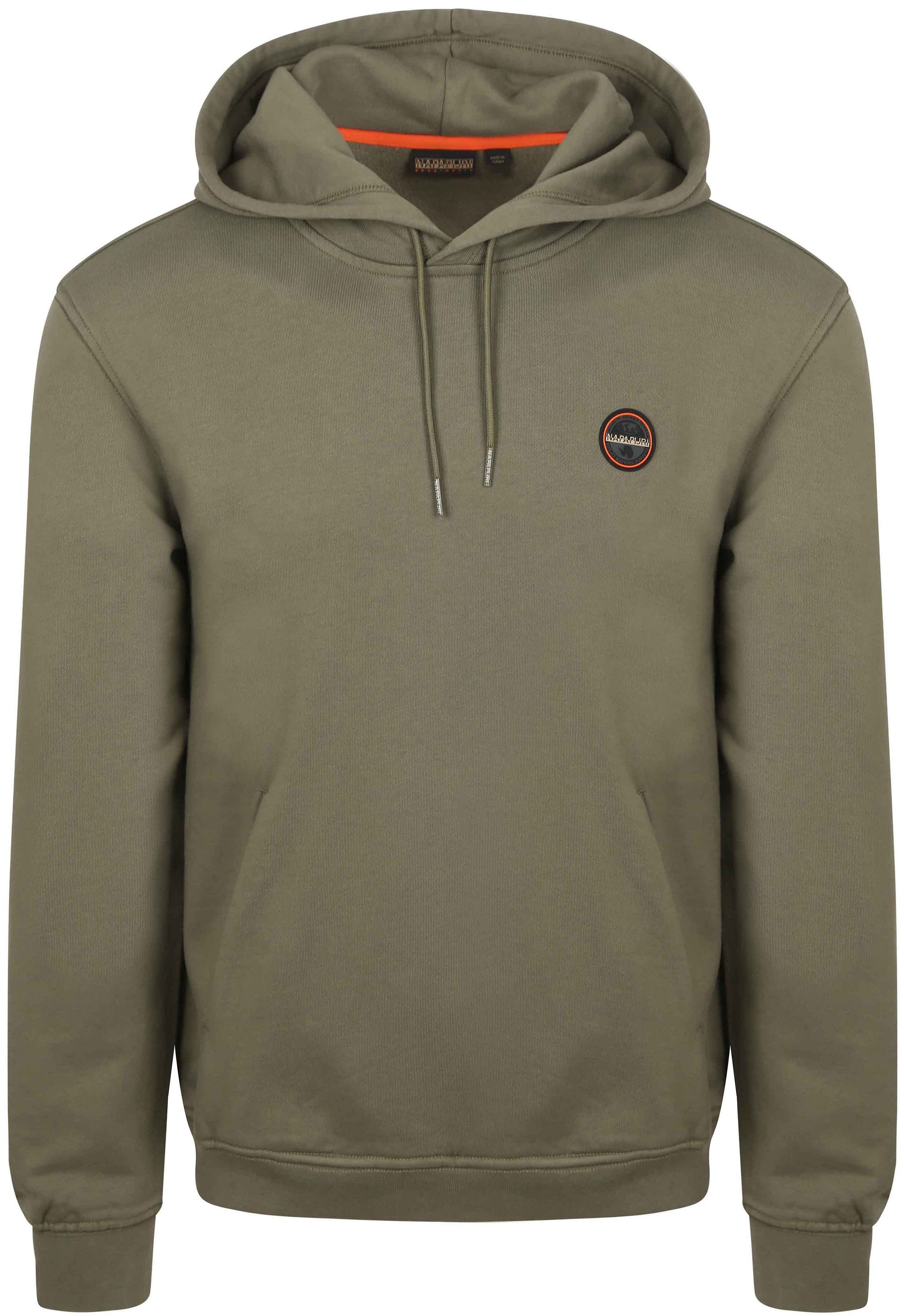 Napapijri Badge Hoodie Olive Green NP0A891LG0A1 order online | Suitable
