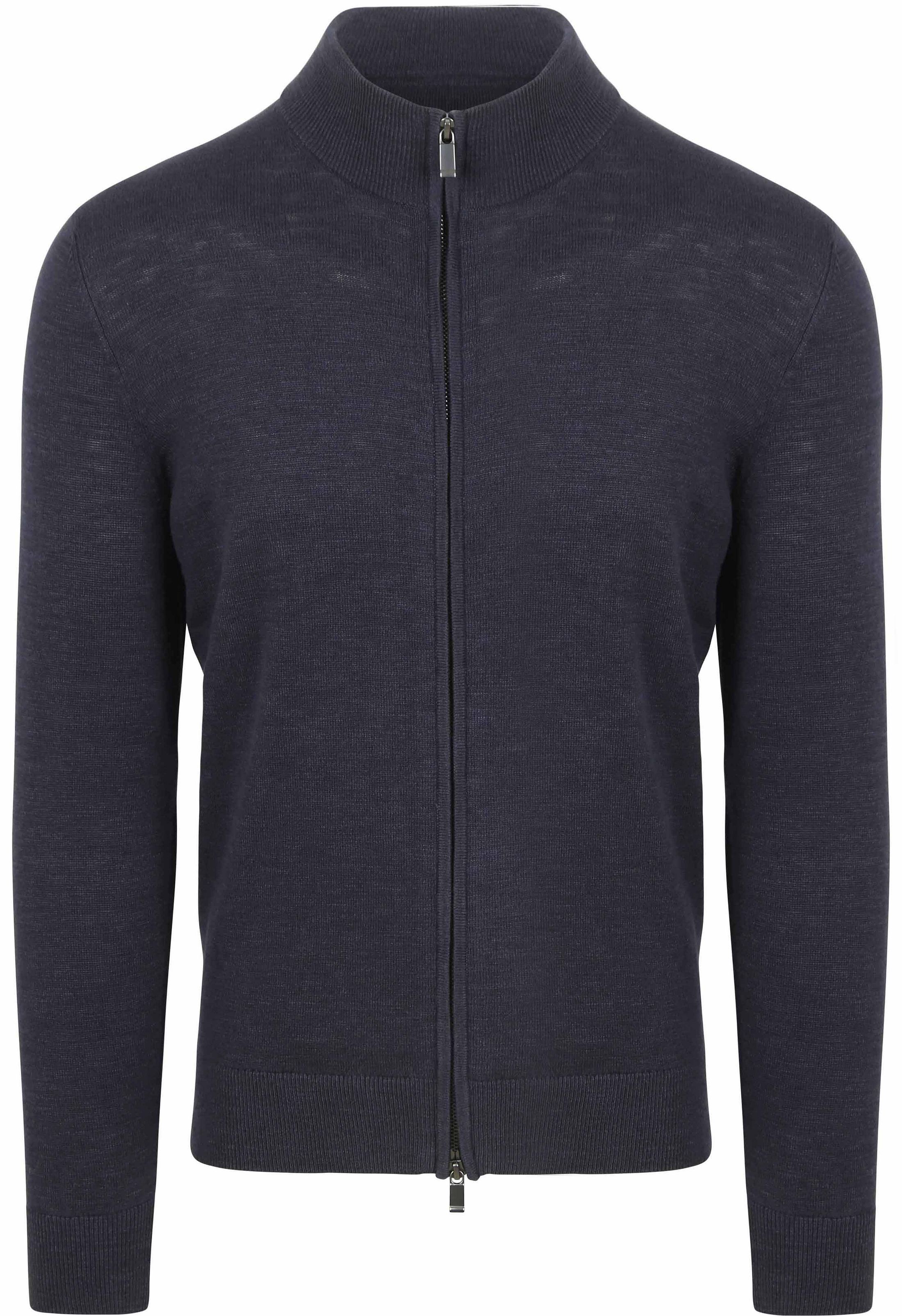 Suitable Cardigan Slub Yarn Navy CA-FZ-SLUBPLAIN-25.03 FCD 34381 navy order online | Suitable
