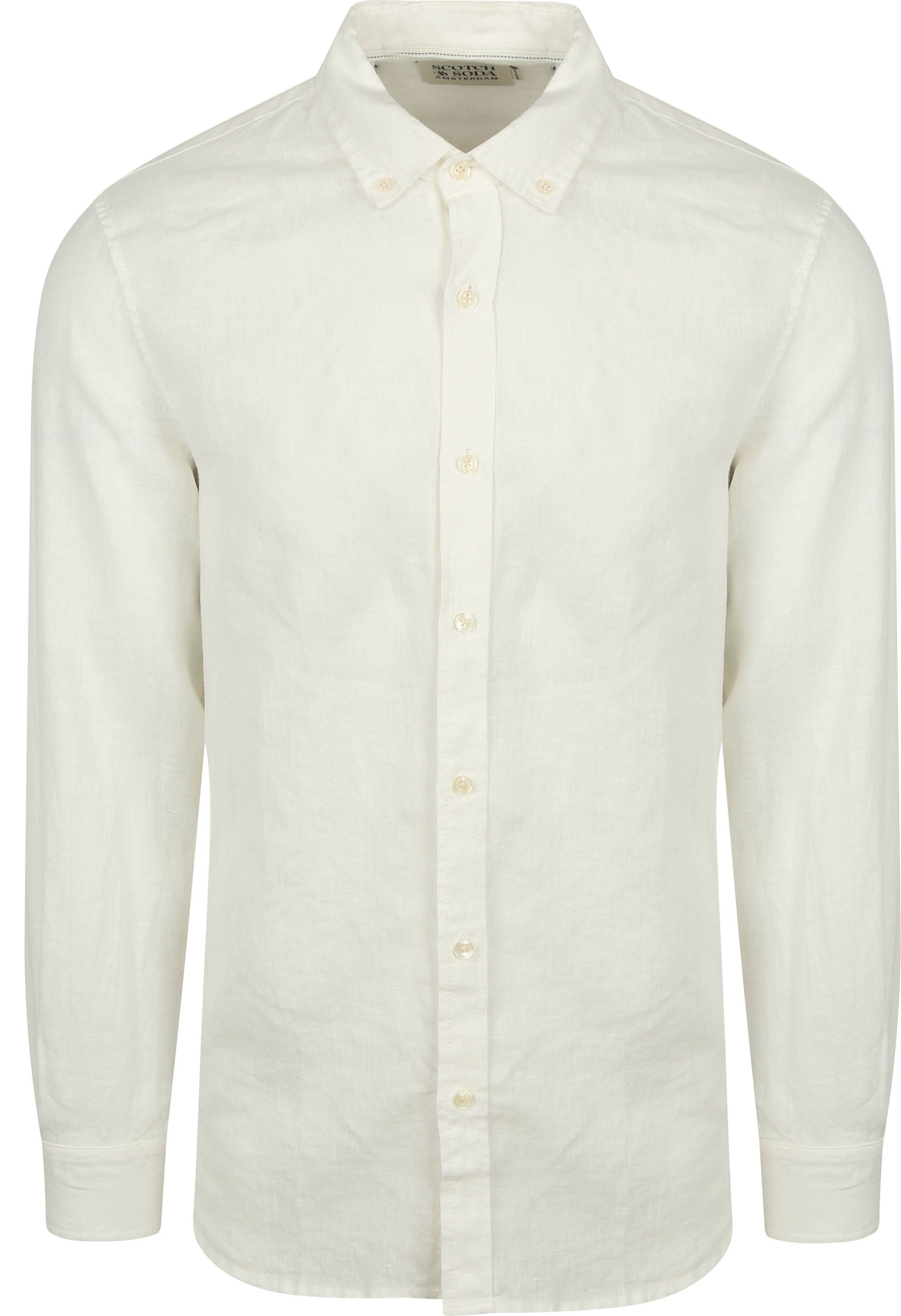 Scotch and Soda Linnen Overhemd White order online | 179188-100 | Suitable Finland