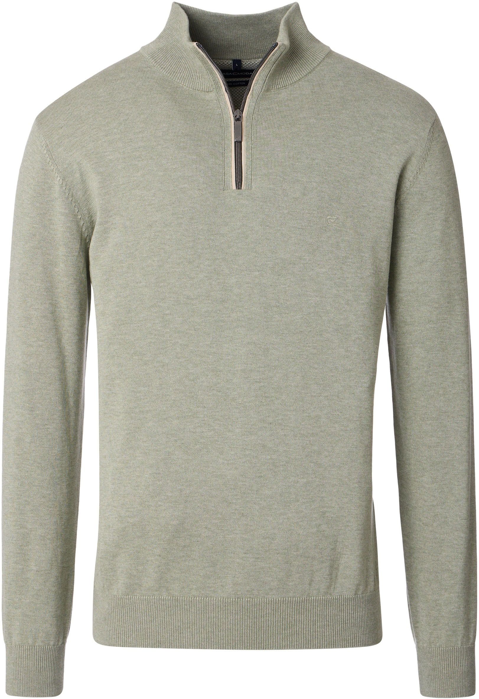 Casa Moda Halfzip Pullover Solid Hellgrün kaufen | 004410-381 | Suitable