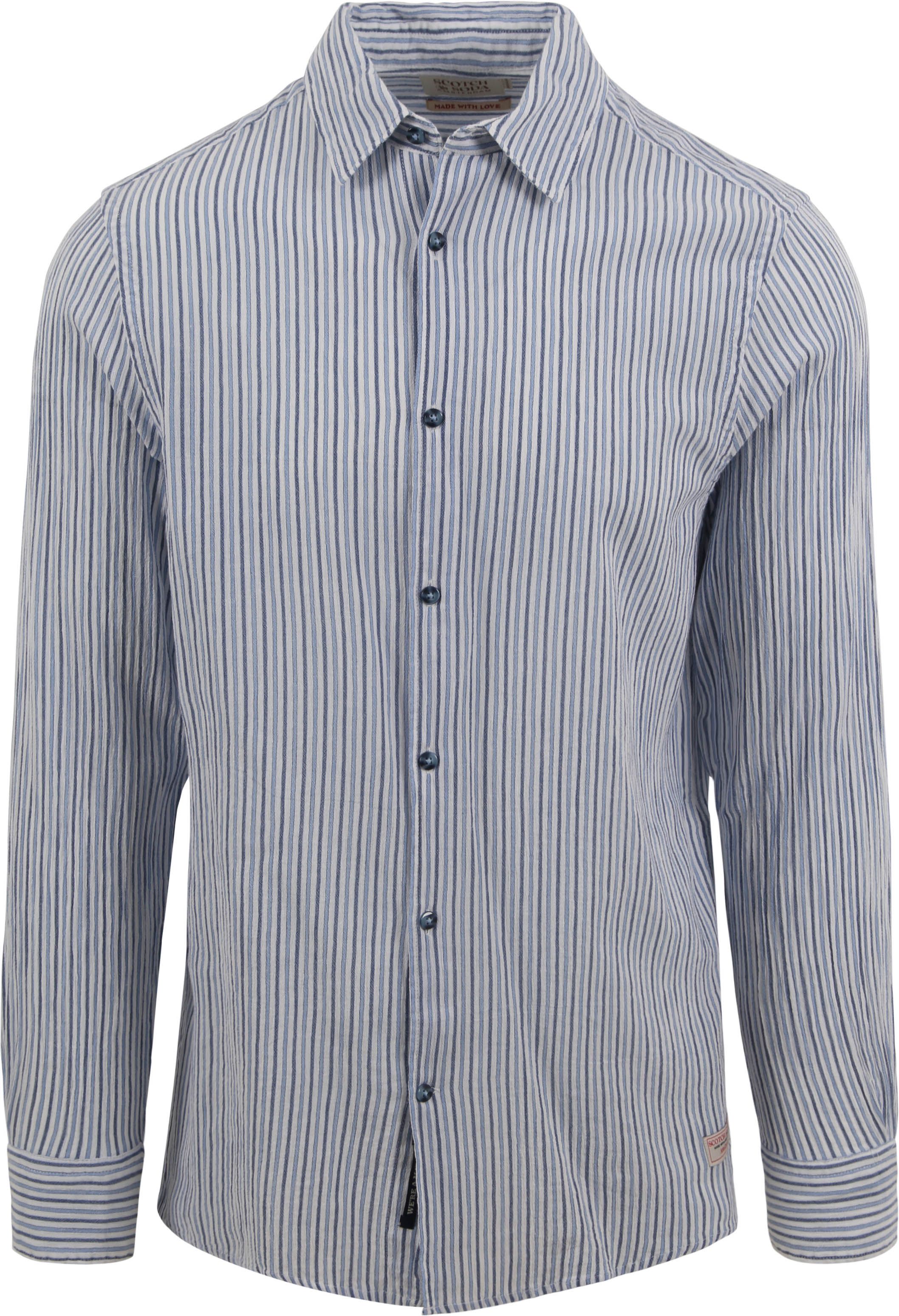 Scotch and Soda Shirt Stripe Light Blue 171607-6039 order online | Suitable