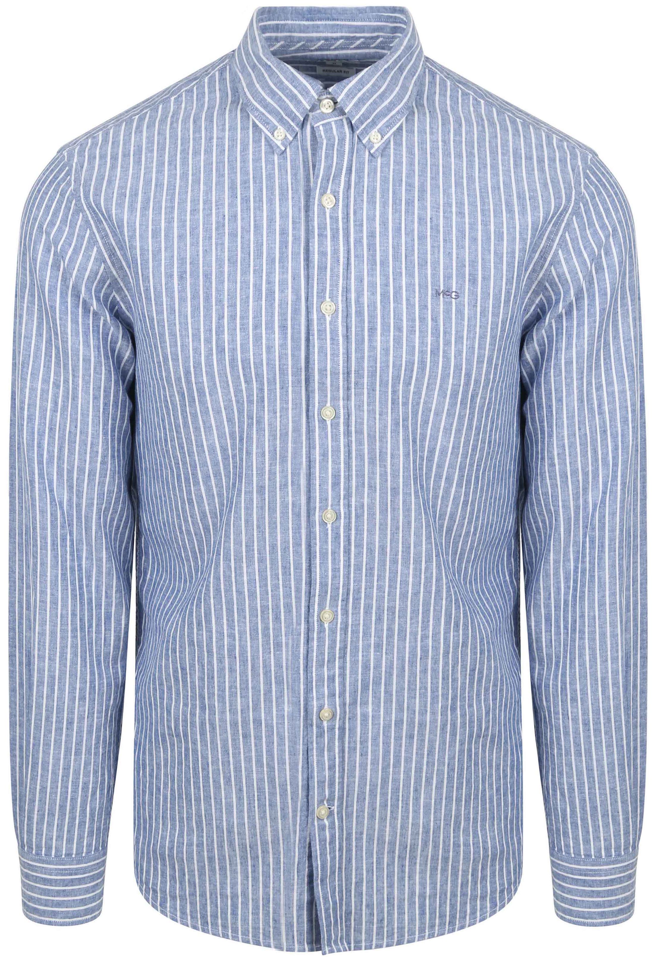 McGregor Shirt Linen Blend Stripes Blue order online | MM251.6001.11-2011 | Suitable Slovenia