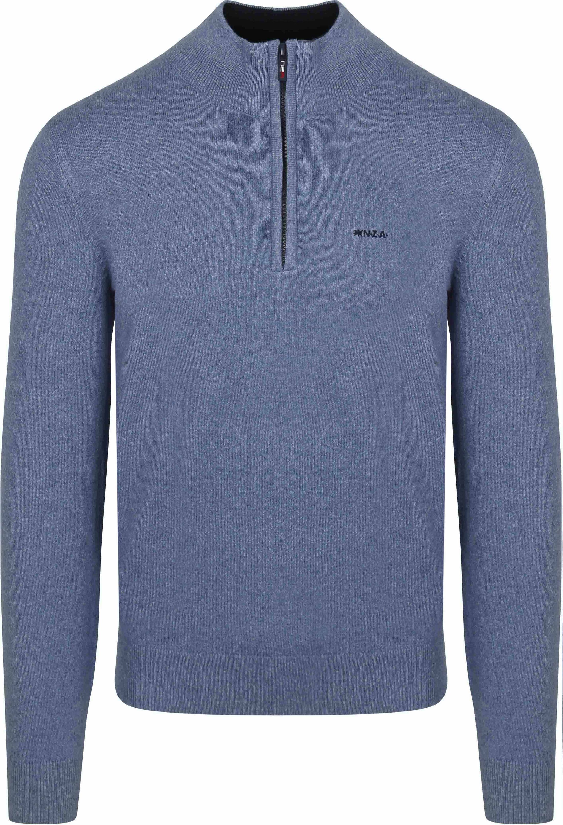 NZA Half Zip Sweater Christopher Melange Soft Blue order online | Suitable