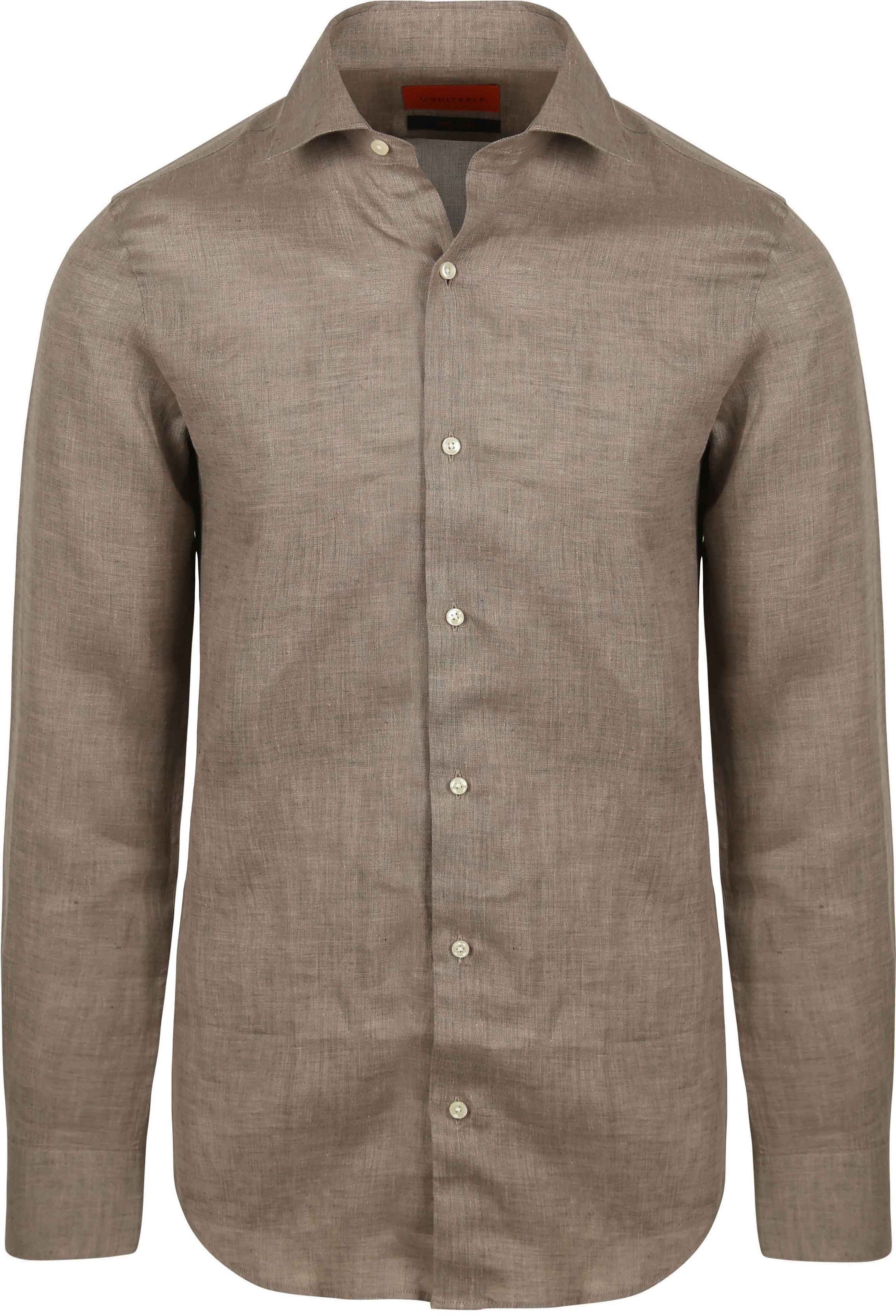 Suitable Shirt Linen Taupe order online | SH-LIN-CLAS-25.03 Beige | Suitable Lithuania