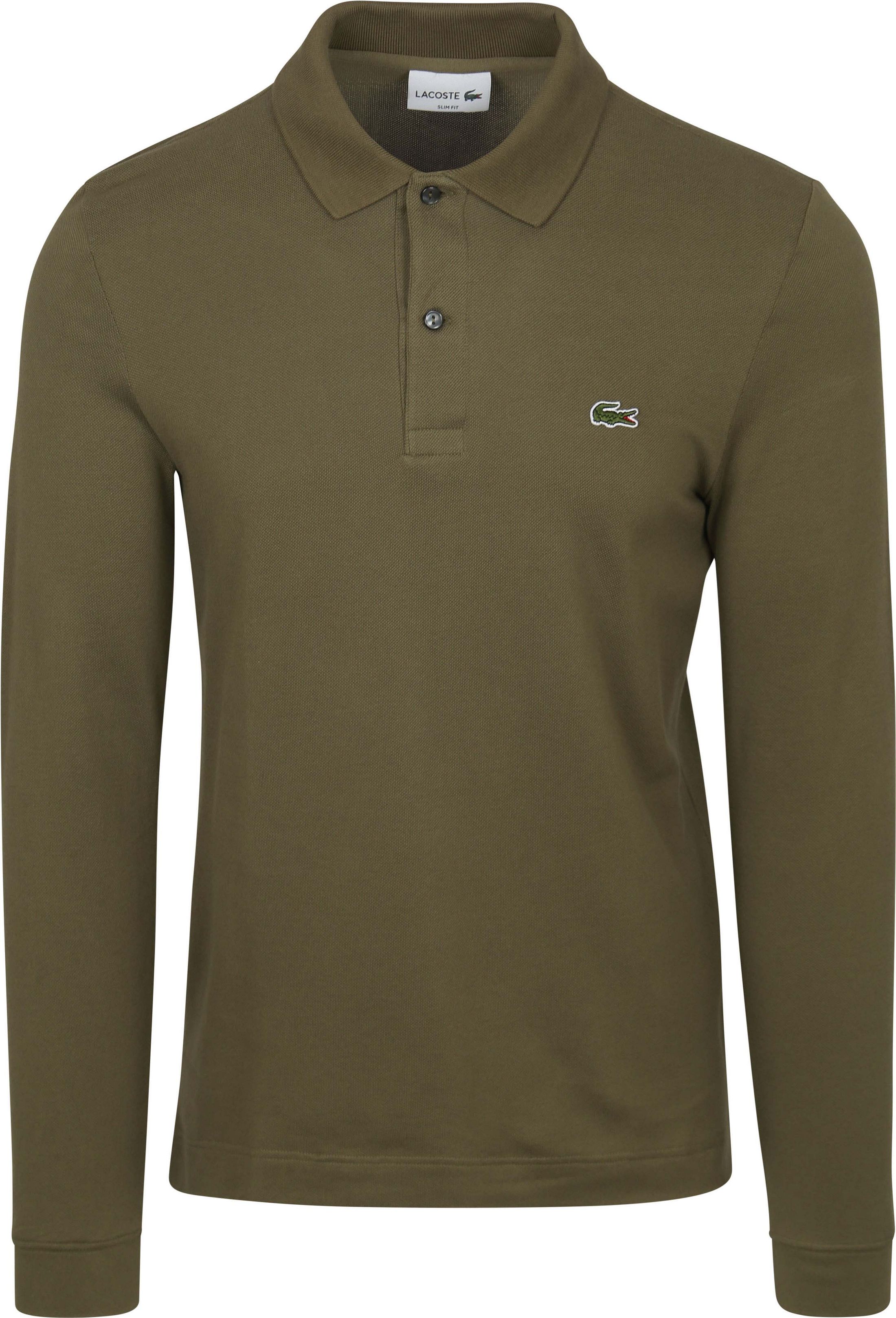 Lacoste Langarm-Poloshirt Olivgrün kaufen | Suitable