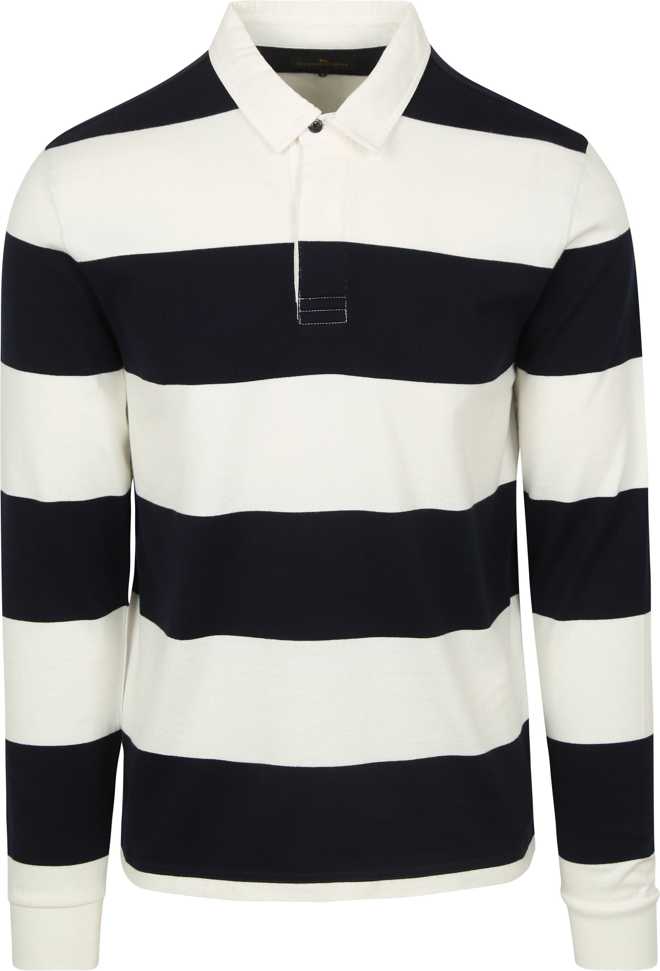 Steppin' Out Rugby Polo Rayures Marine Blanche commander en ligne | PU-RUGSTR-STEP-01 navy | Suitable Luxembourg
