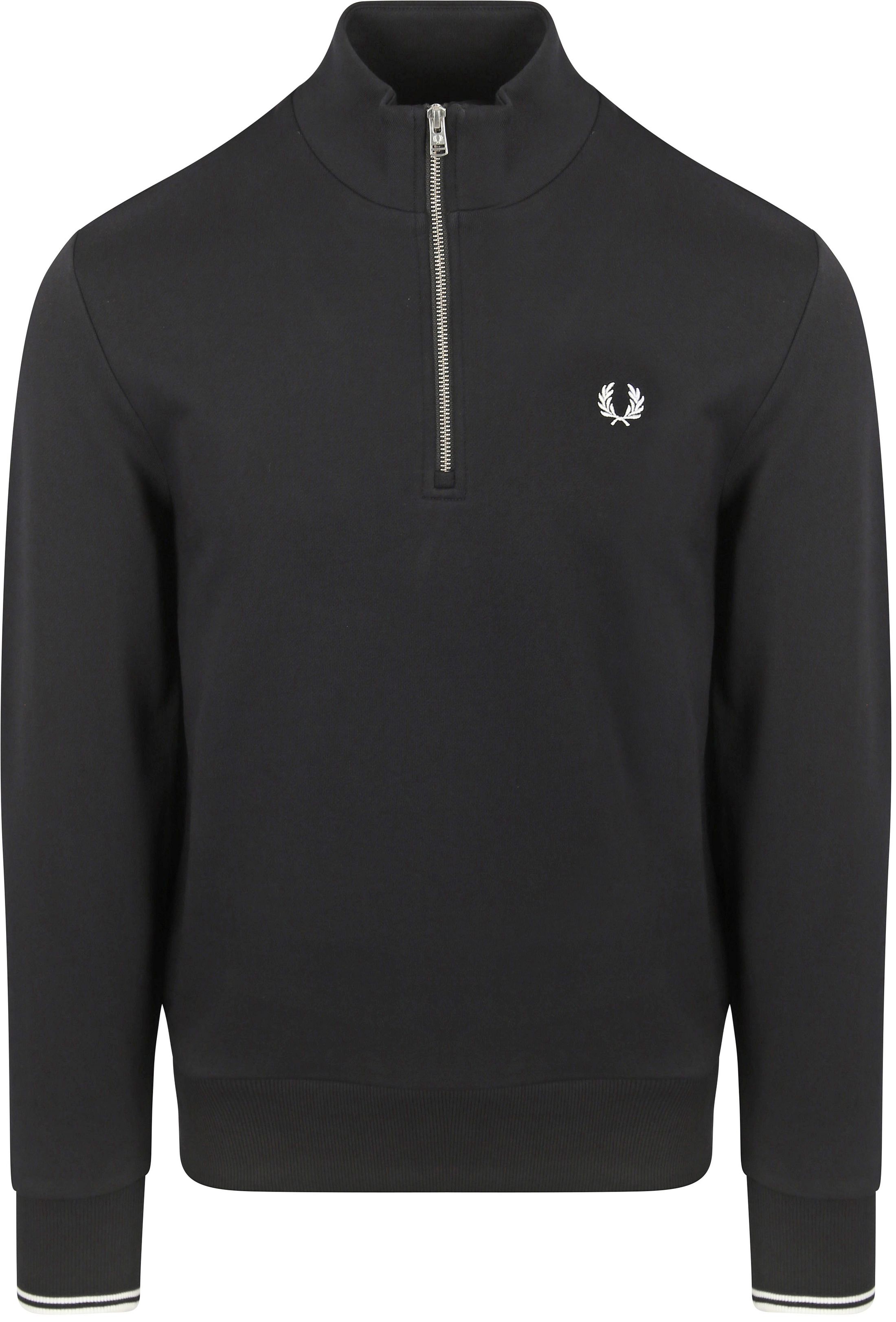 Fred Perry Half Zip Trui Zwart M3574-102 kopen | Suitable