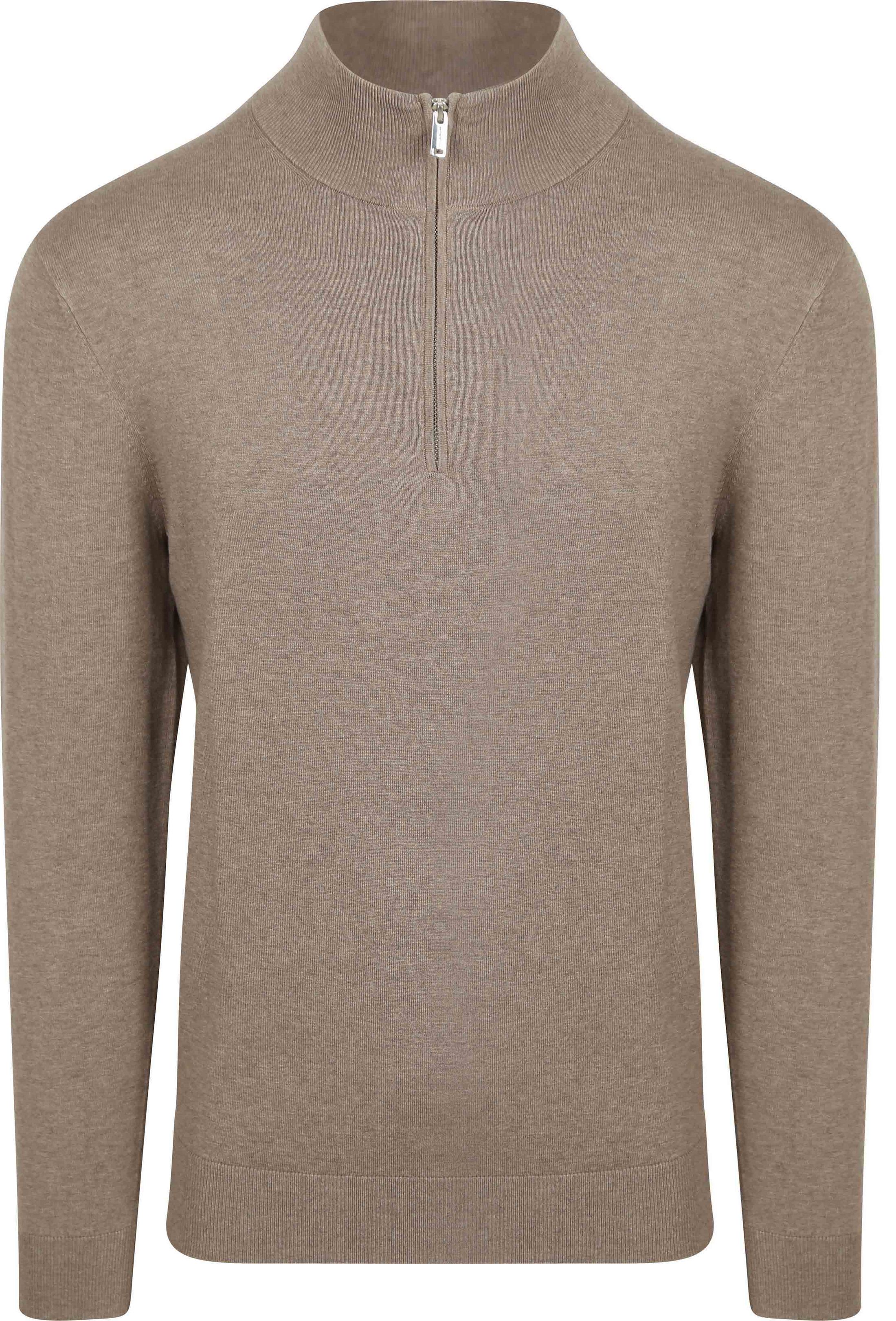 Profuomo Half Zip Pullover Luxury Basic Taupe PPWJ10007C-H3 order online | Suitable