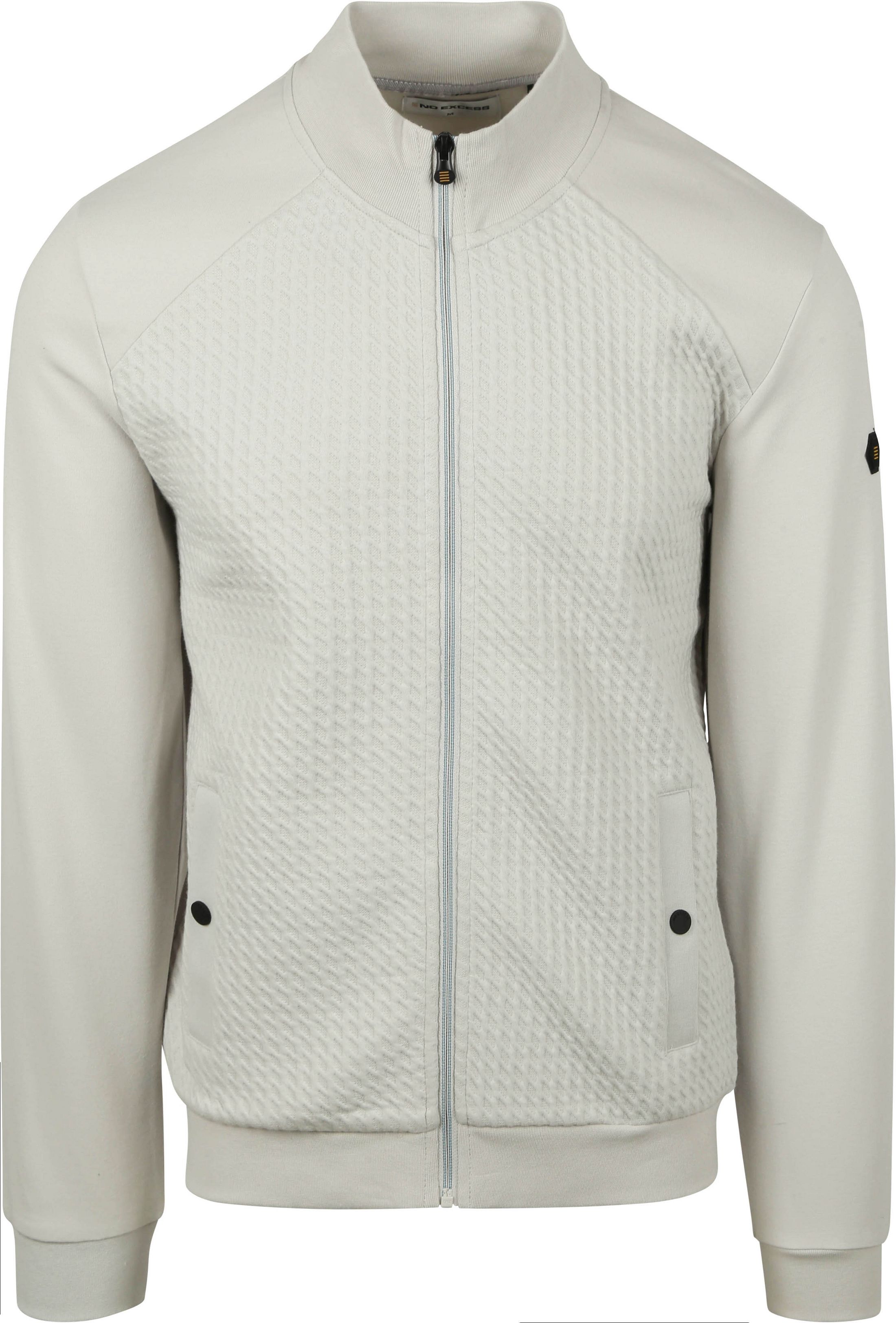 No Excess Cardigan Zipper Jacquard Chalk 27100118-017 order online | Suitable