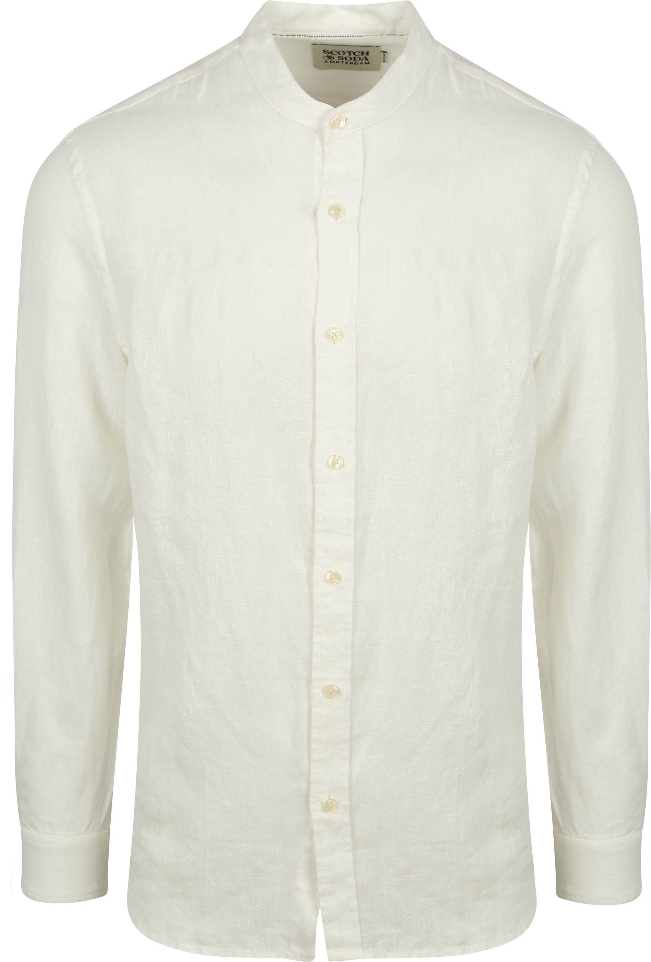 Scotch and Soda Linen Mao Shirt White order online | 179189-100 | Suitable Lithuania