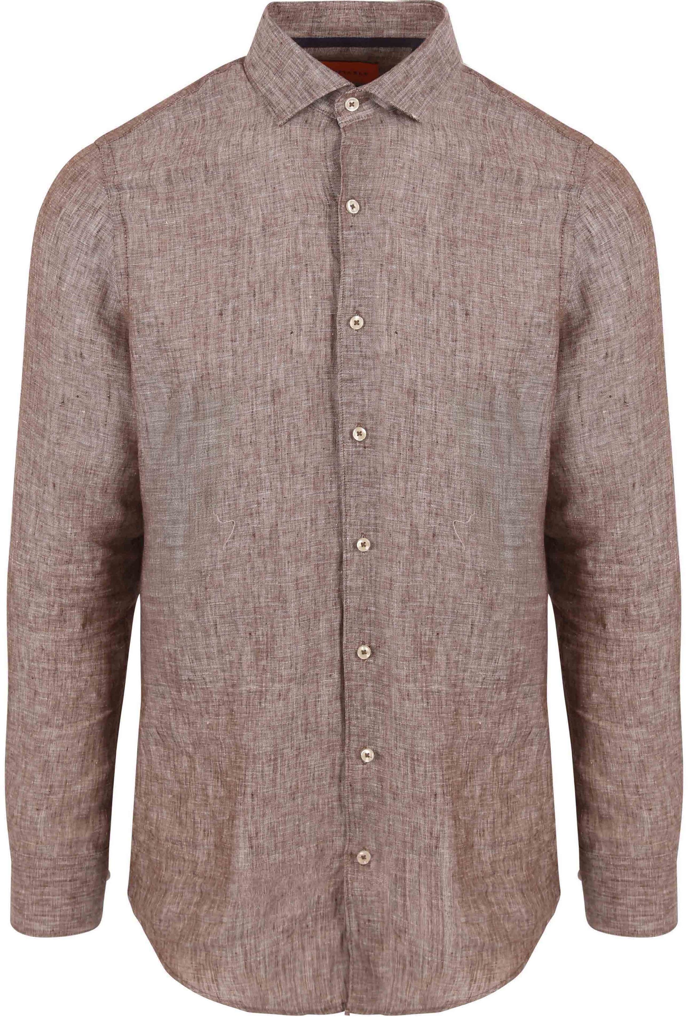 Suitable Shirt Linen Taupe order online | SH-LIN-CLAS-24.04 | Suitable Lithuania