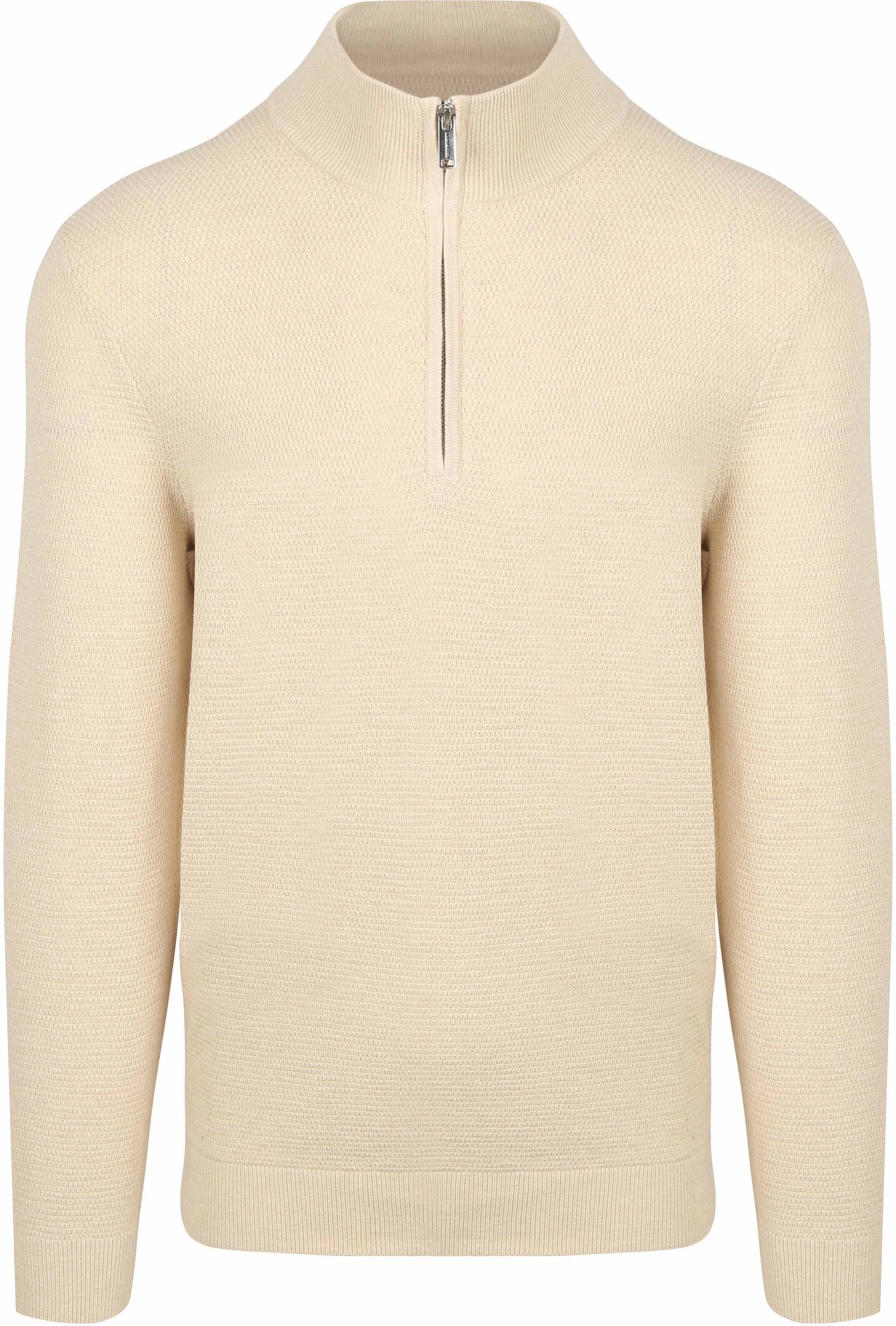 Profuomo Half Zip Pullover Structure Beige PPWJ30040G-E order online | Suitable