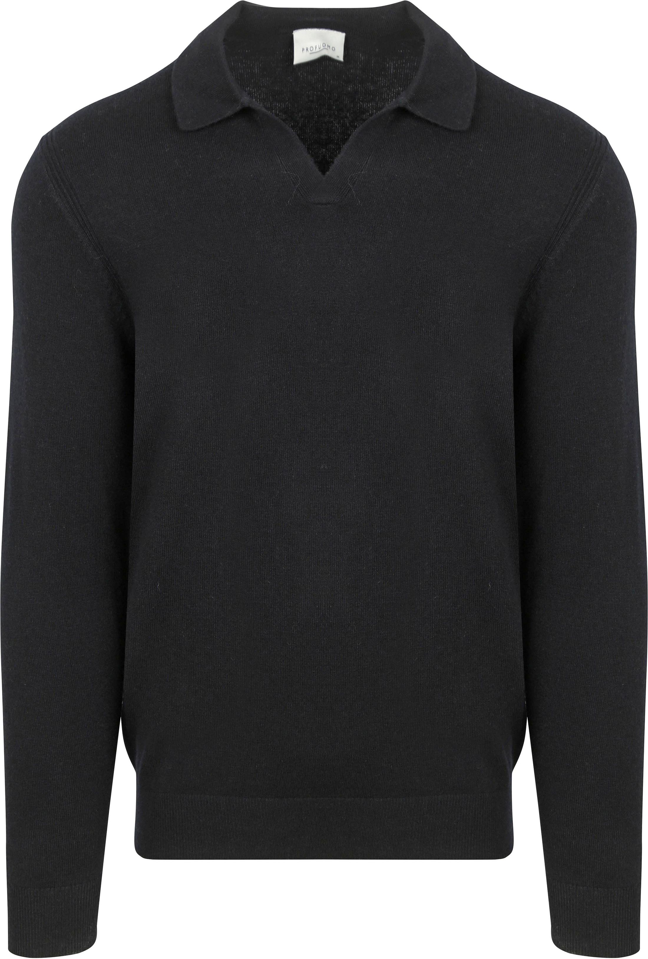 Profuomo Longsleeve Polo Shirt Wool Blend Navy order online | PPWJ30022C-P | Suitable Lithuania