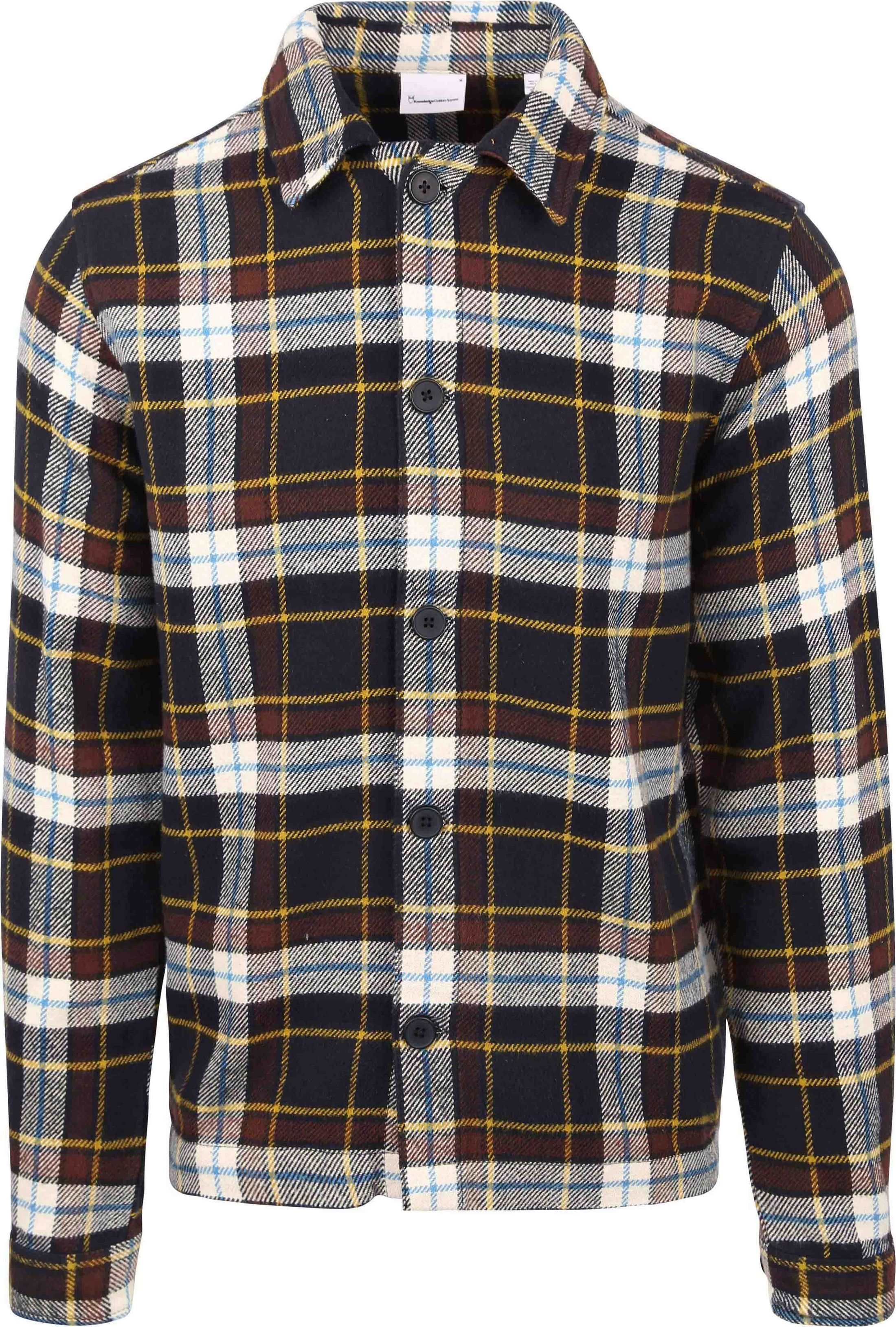 KnowledgeCotton Apparel Overshirt Dark Blue Checkered 1190033-7021 blue check order online | Suitable
