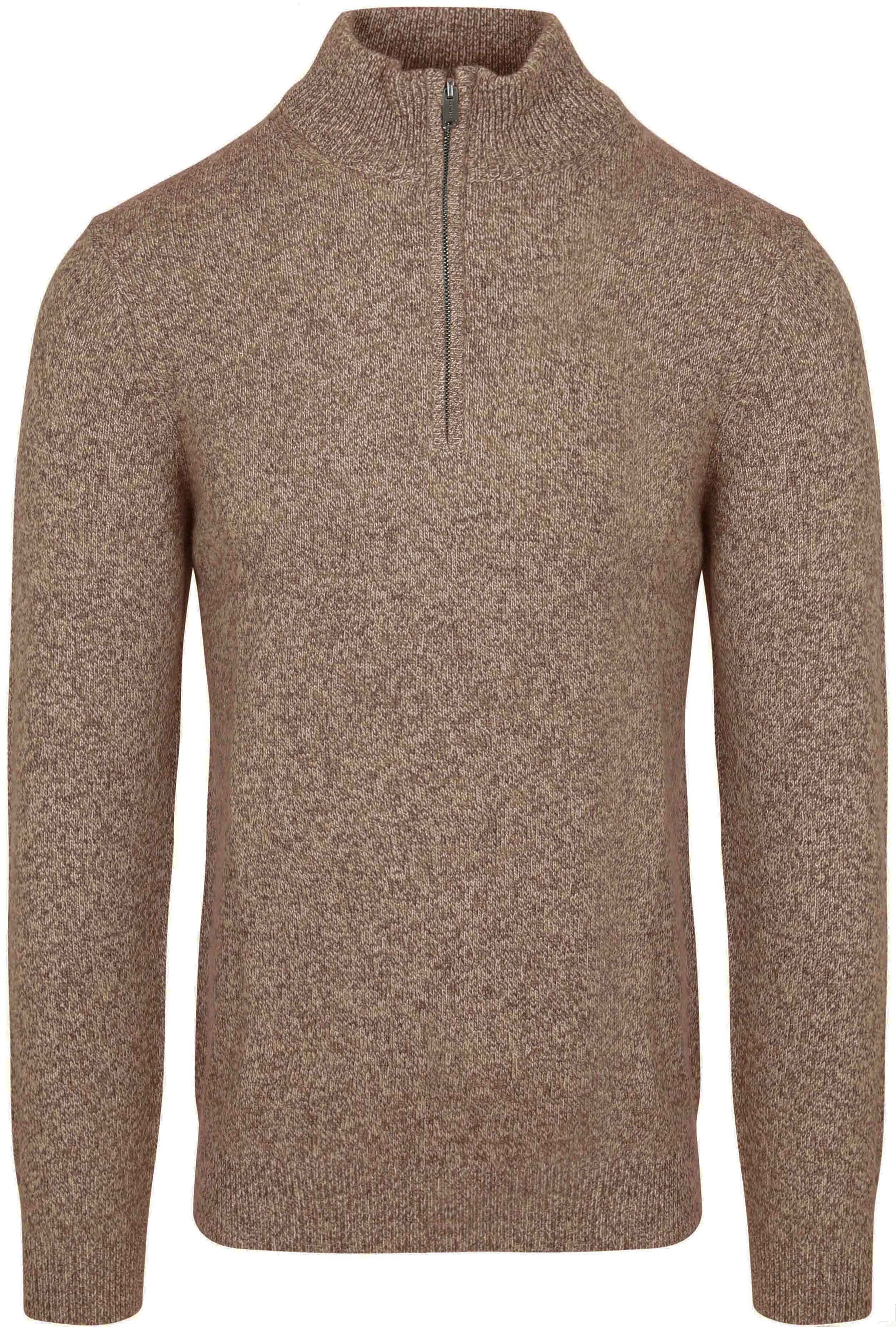 Profuomo Half Zip Pullover Lambswool Melange Camel PPVJ30045A-G order online | Suitable