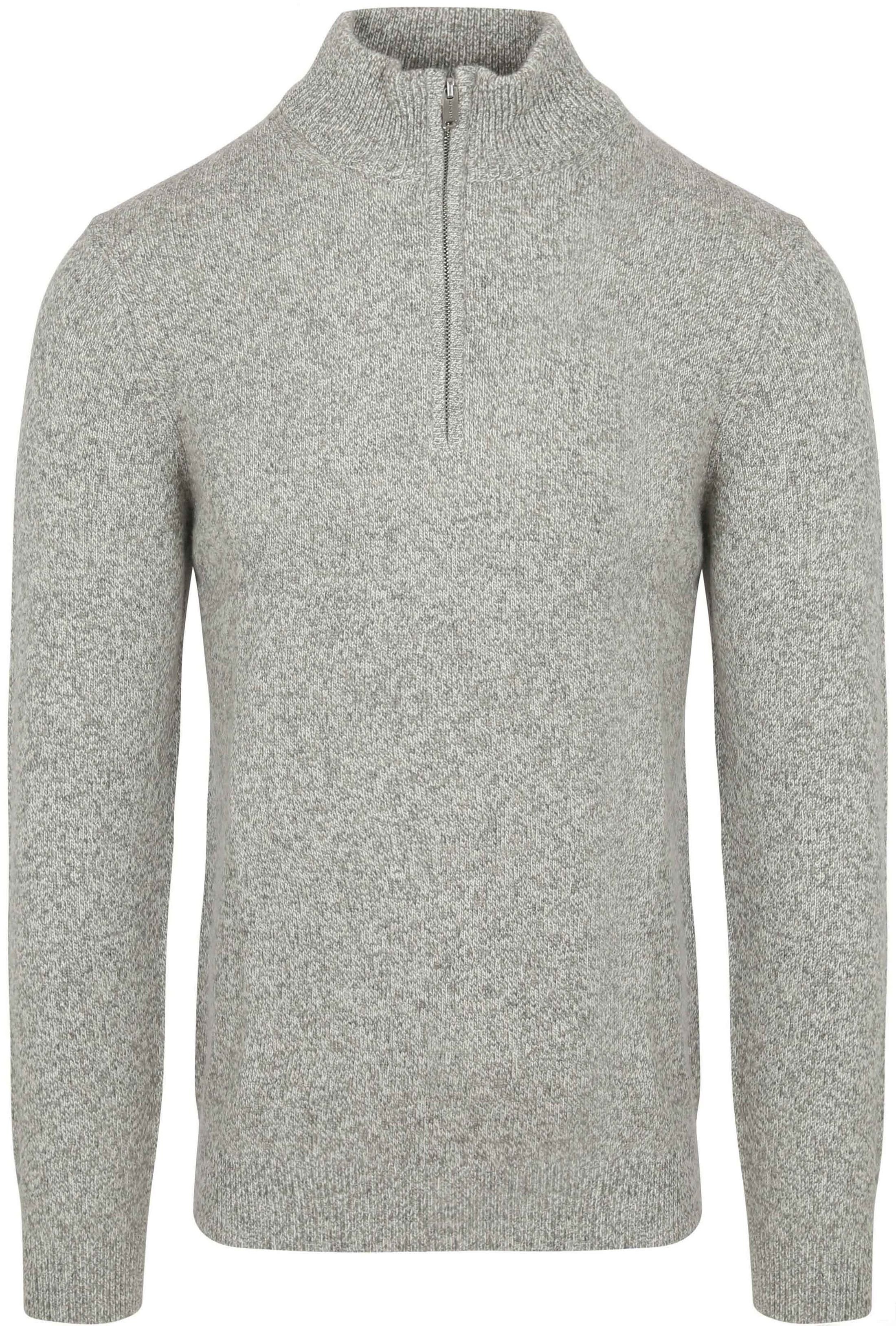 Profuomo Half Zip Pullover Lambswool Melange Grey PPVJ30045C-C1 order online | Suitable