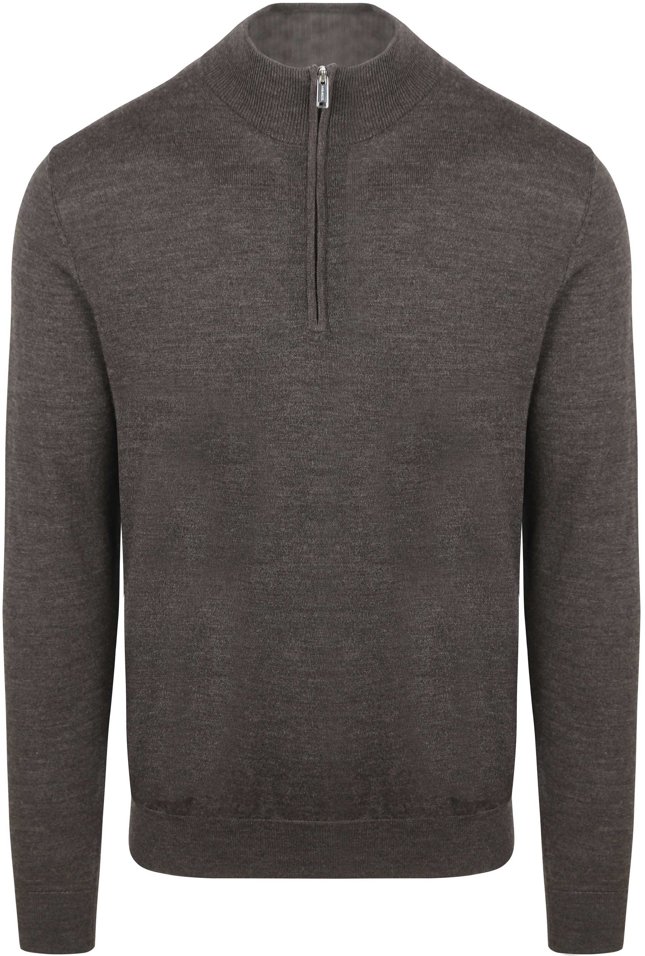 Profuomo Half Zip Pullover Merino Wool Dark Brown PP2J00012C-H2 order online | Suitable