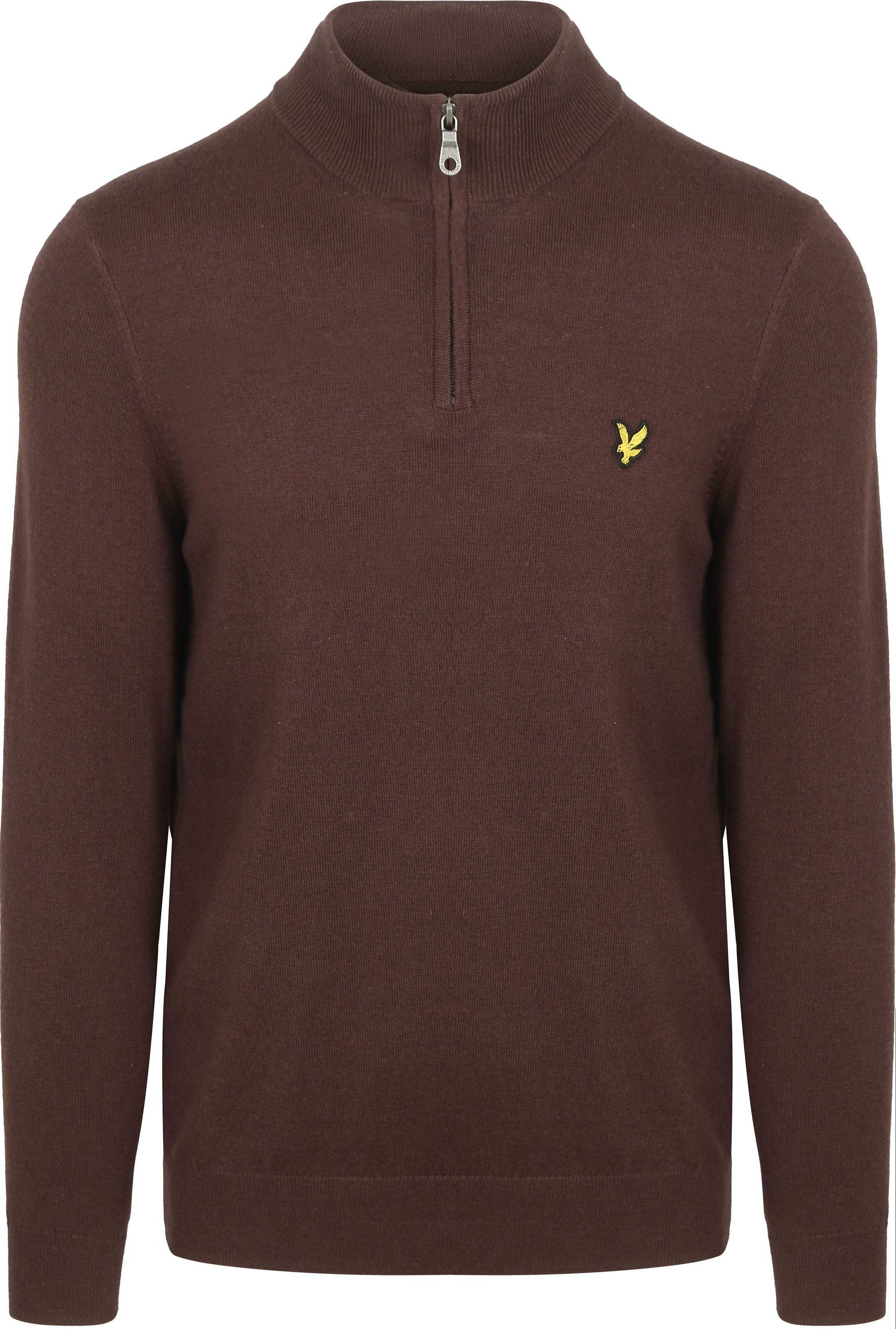 Lyle & Scott Half Zip Pullover Merino Wool Espresso KN2112VC-X863 order online | Suitable